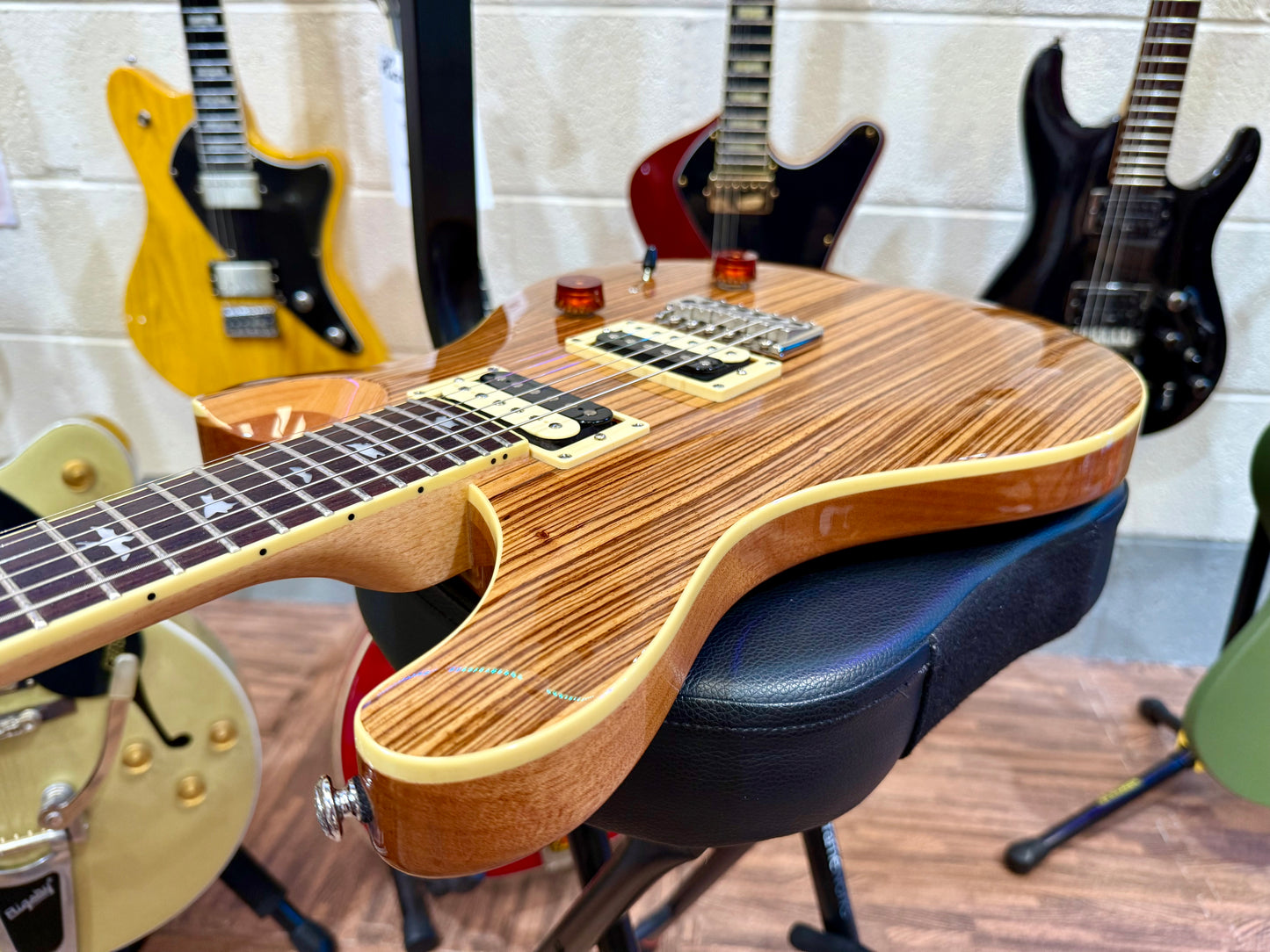 🦓 ZEBRAWOOD LTD EDITION 🦓 PRS SE Custom 24 Exotic~ 2017 Rare Finish~ Coil Tap!