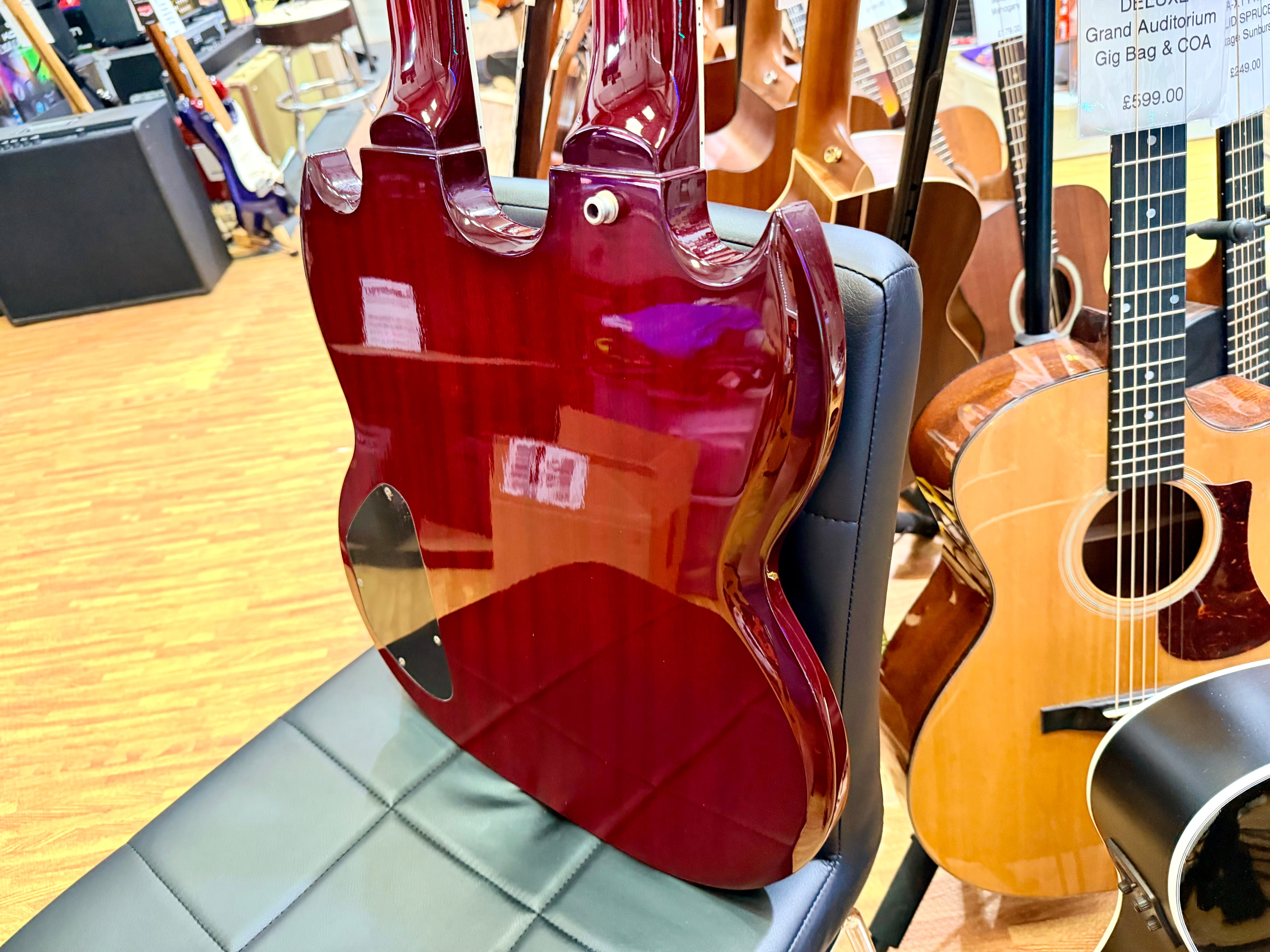 ⚡️RARE⚡️ Epiphone G-1275 Double Neck Cherry~ 2014 Limited Edition 6/12 String!