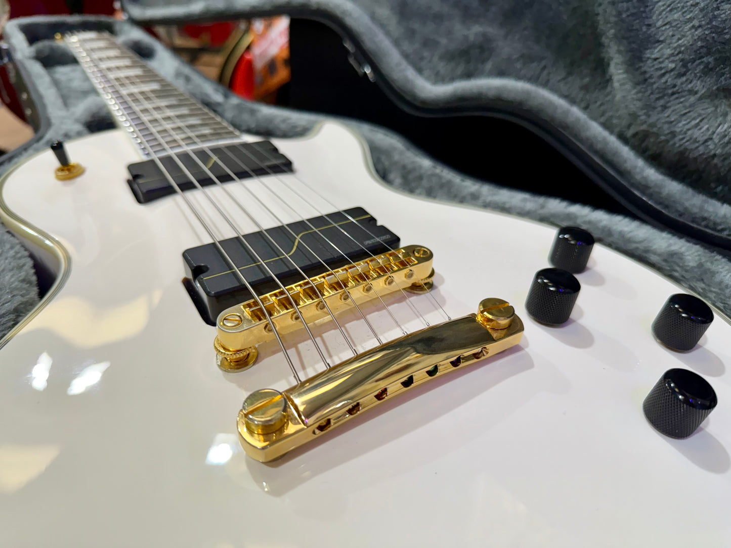 🔥MINT 2024🔥 Epiphone Matt Heafy Origins Les Paul Custom 7-String~ Bone White!