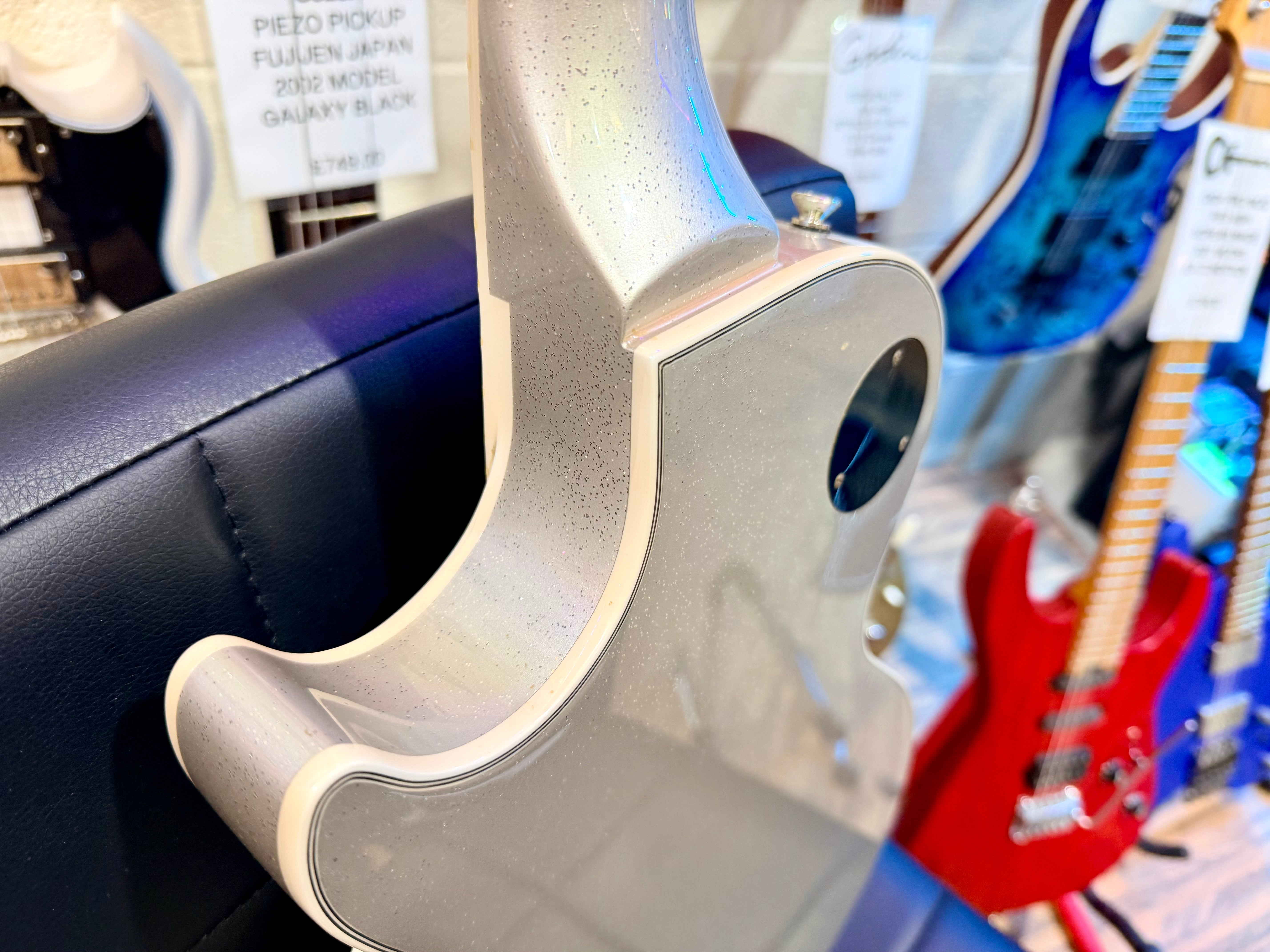 🌟RARE 2019🌟 Burny RLC-60 Les Paul Custom~ HHH Silver Sparkle~ By Fernandes!