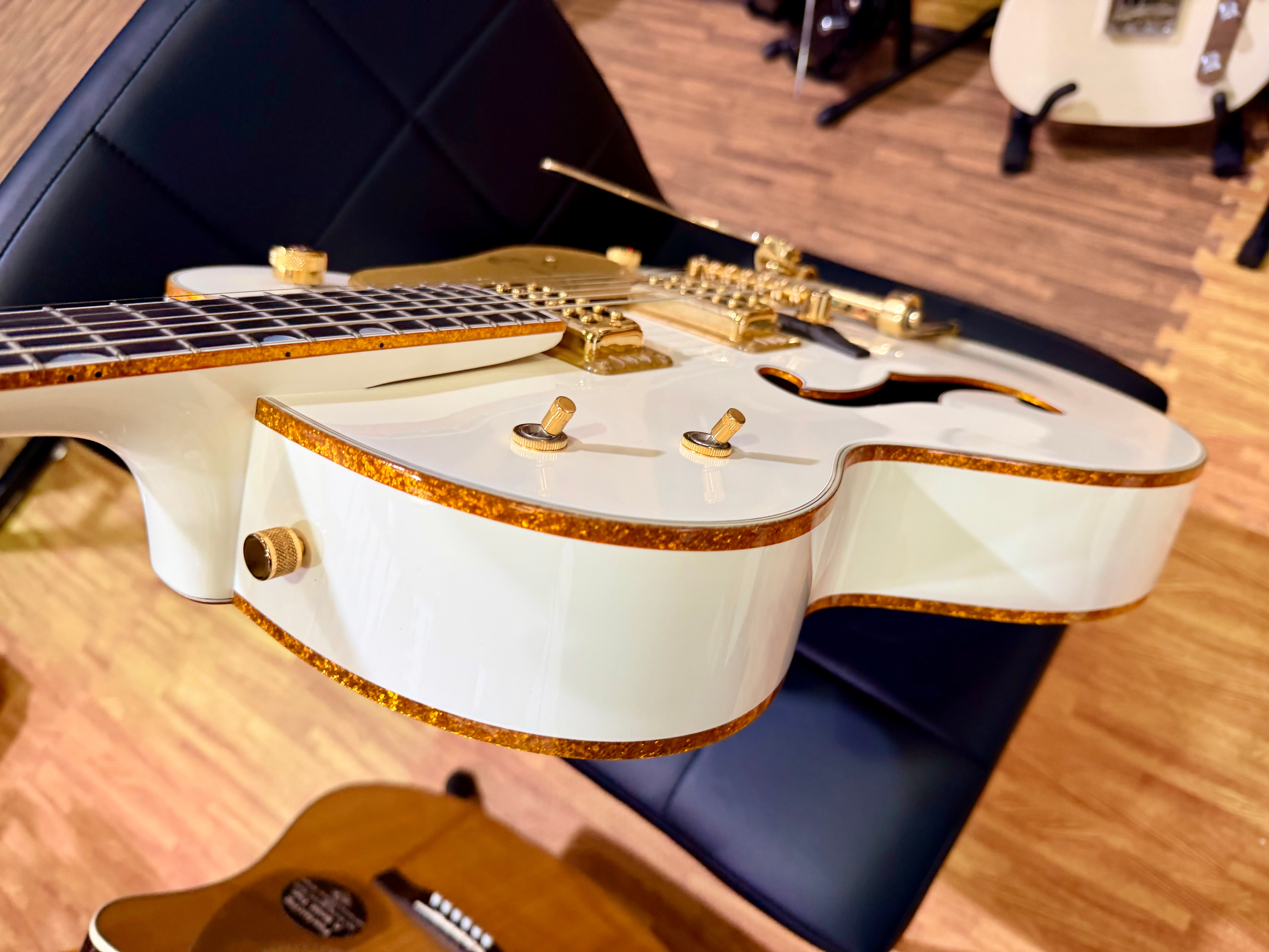 ✨MINT✨ 2013 Gretsch G6136T White Falcon MIJ~ Japan~ Bigsby~ Case & Docs~ Gold!