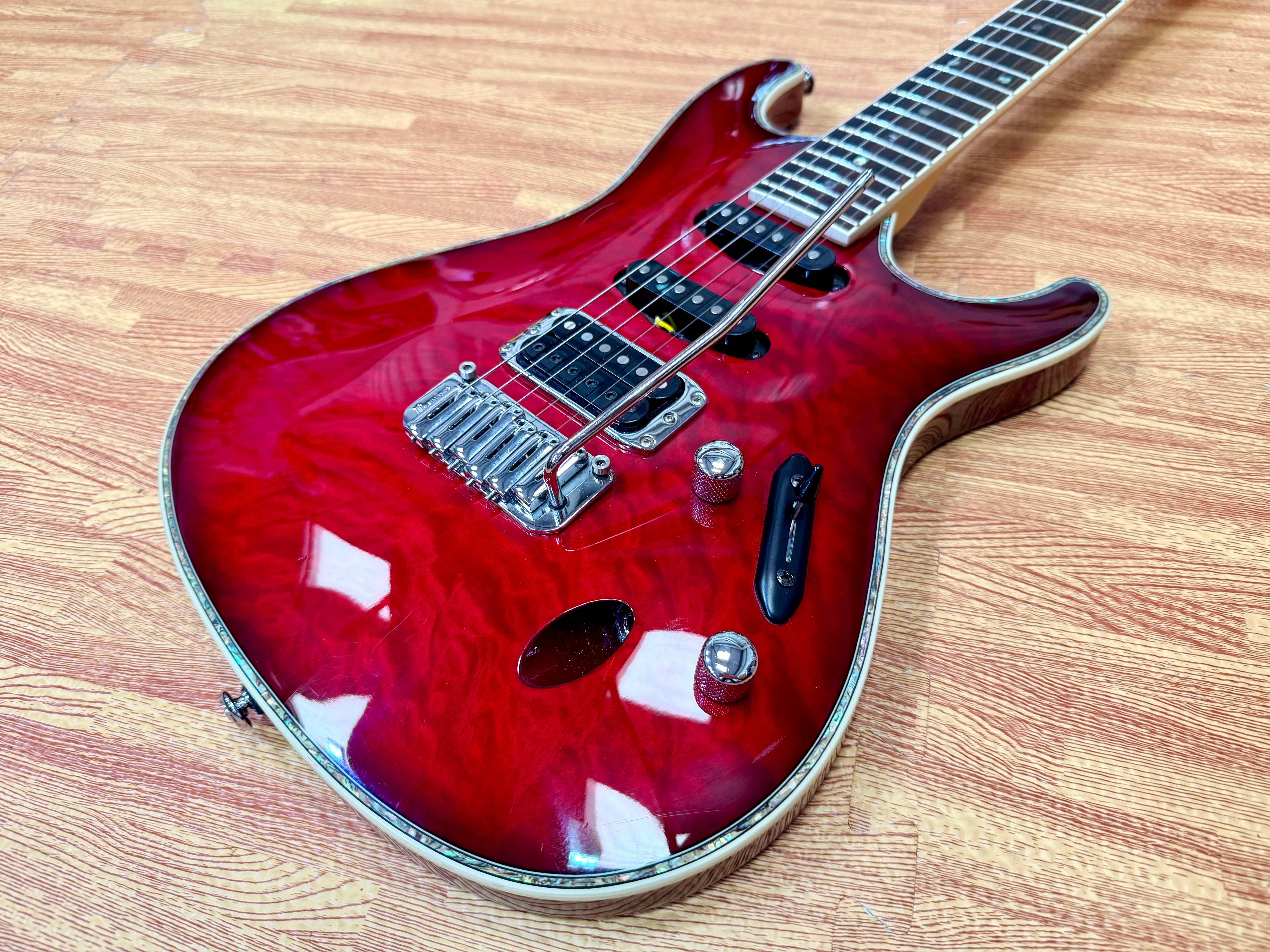 ⚡️2020⚡️ Ibanez SA360QM SA Series Electric Guitar~ Transparent Red Burst~ HSS!