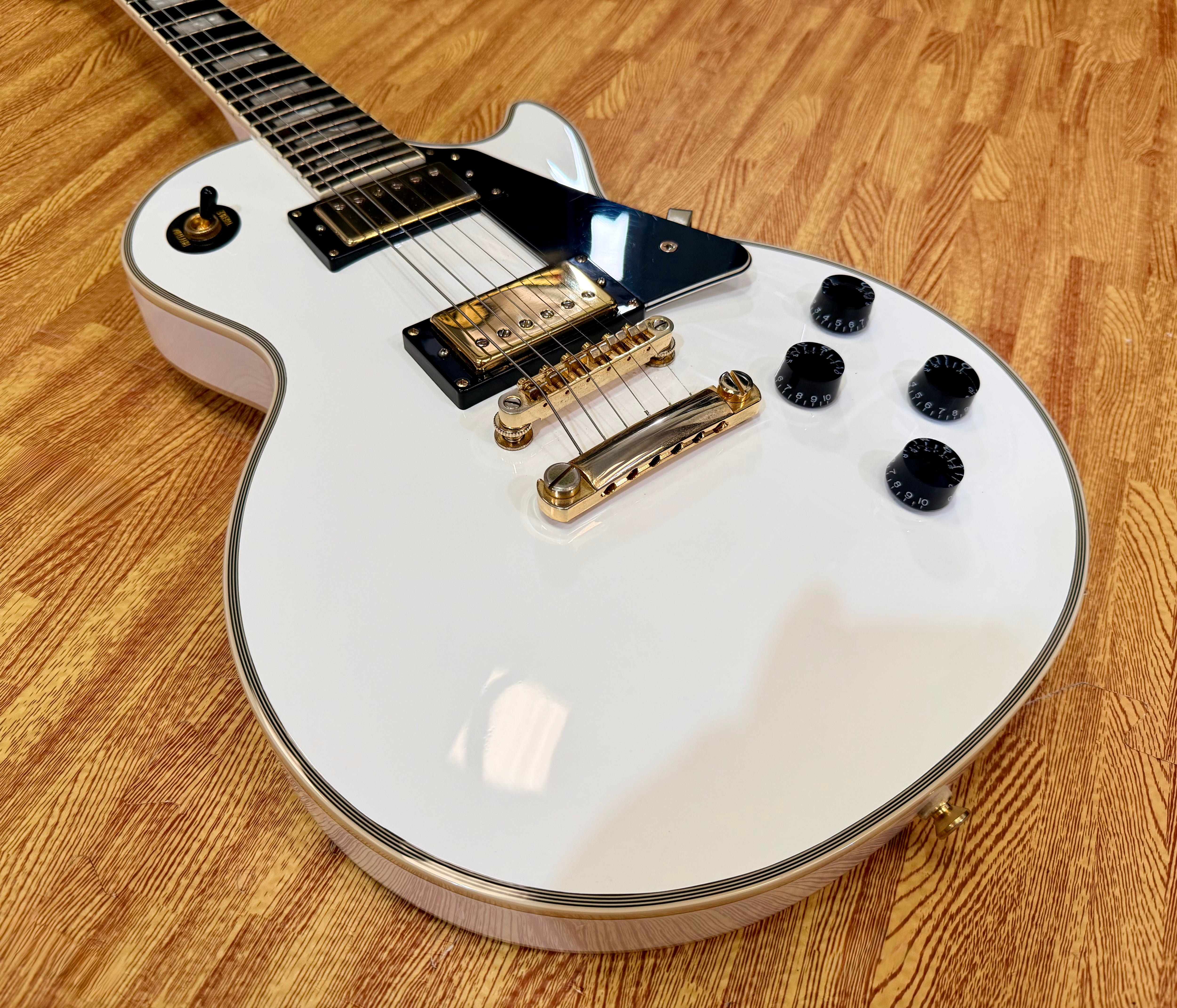 ⚡️7lb⚡️Epiphone Limited Edition Les Paul Custom Lite~ Alpine White & Gold~ 2019!
