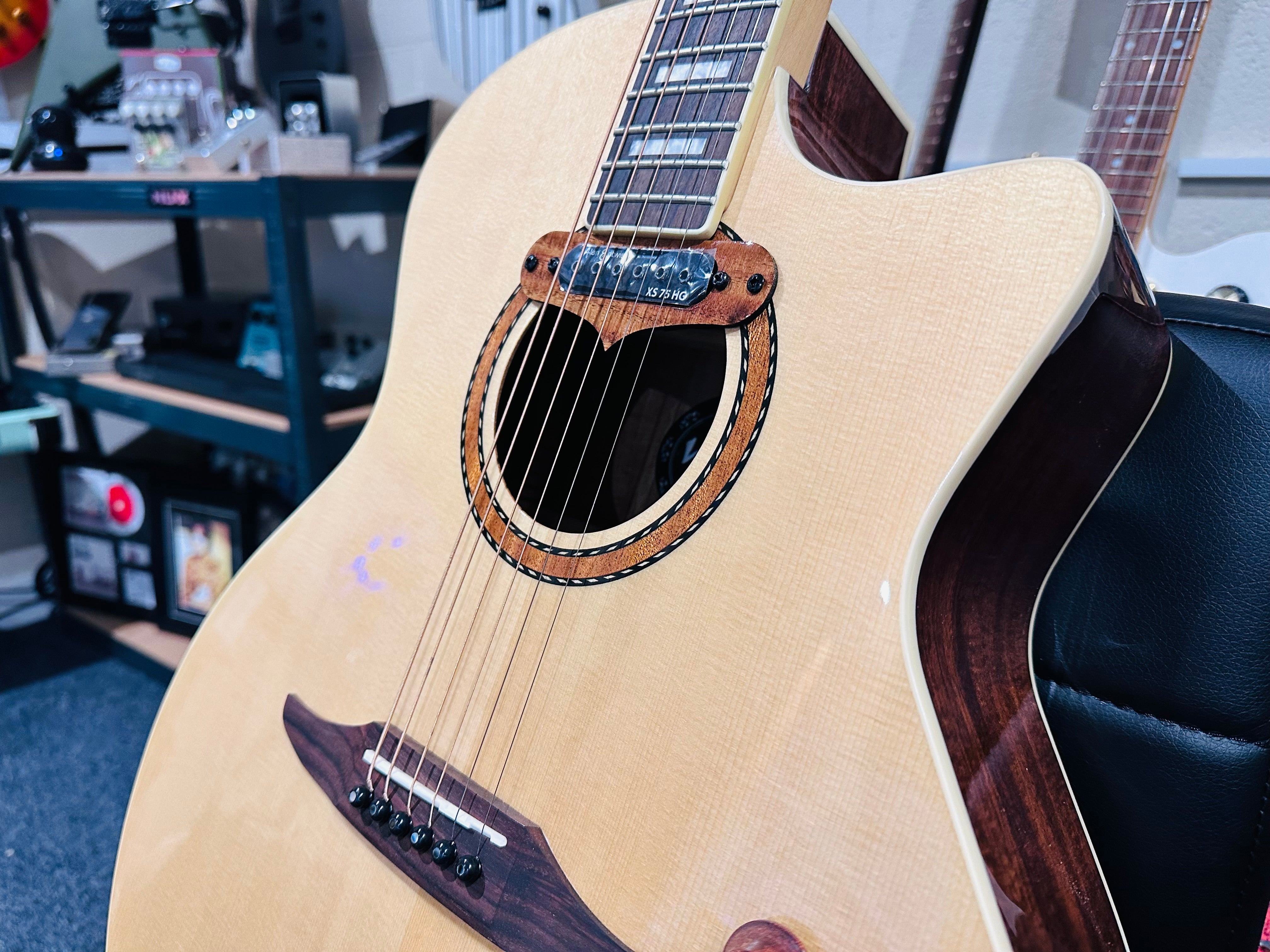 🌟BRAND NEW MODEL🌟 Vintage REVO ELEKTRA ~ Natural Silk Electro-Acoustic Guitar!