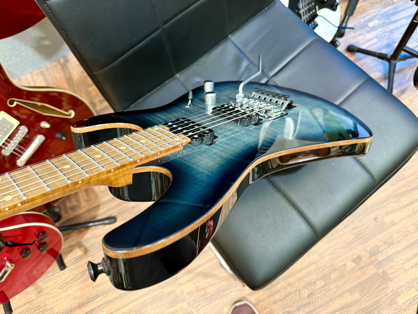 🔥PRS P’UP UPGRADE🔥 Harley Benton Pro Fusion III HH FR~ Floyd Rose~ Blueburst