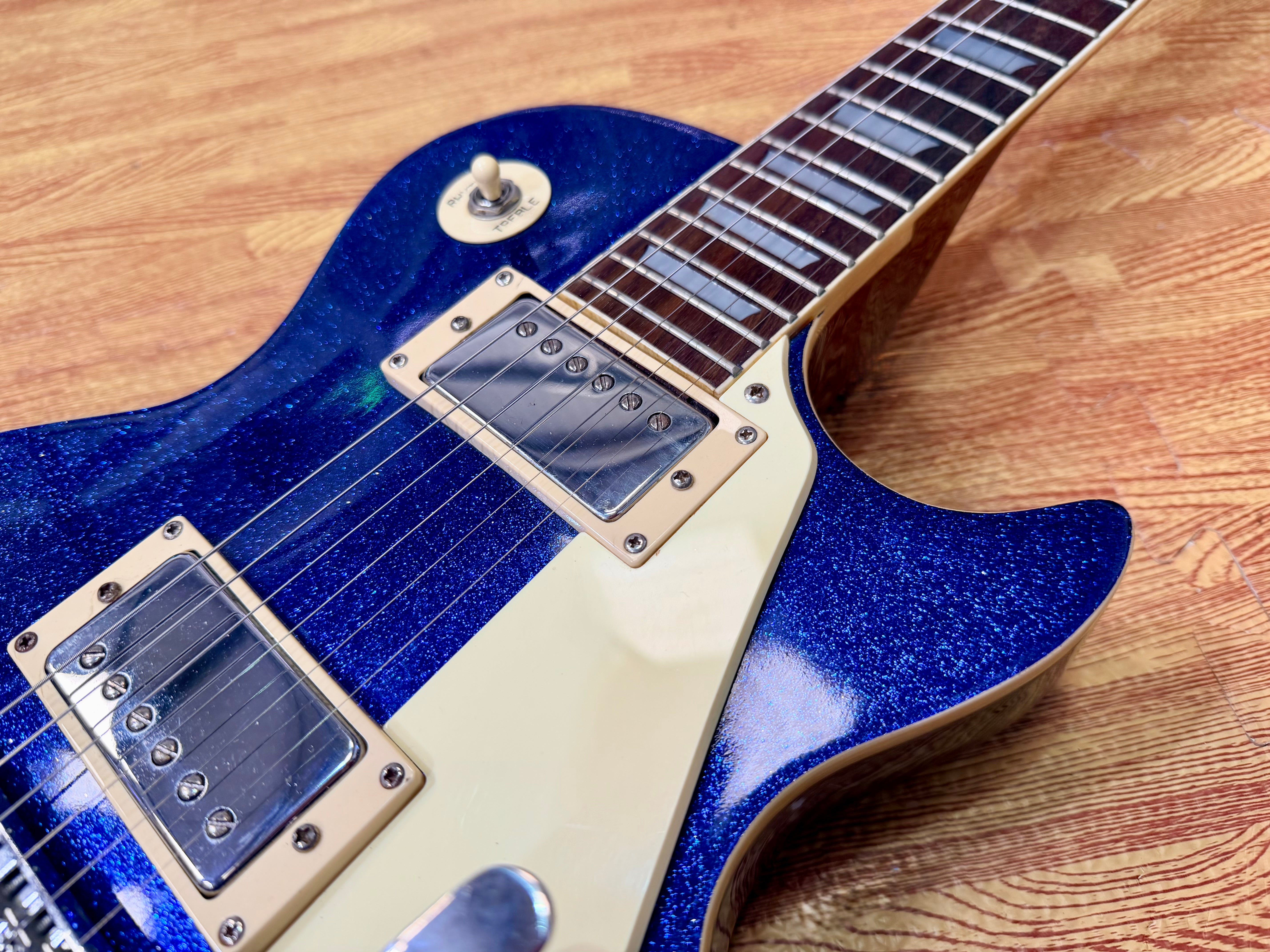 ✨RARE✨ 1997 Epiphone Les Paul~ Limited Edition Blue Sparkle~ Korea Bigsby Trem!