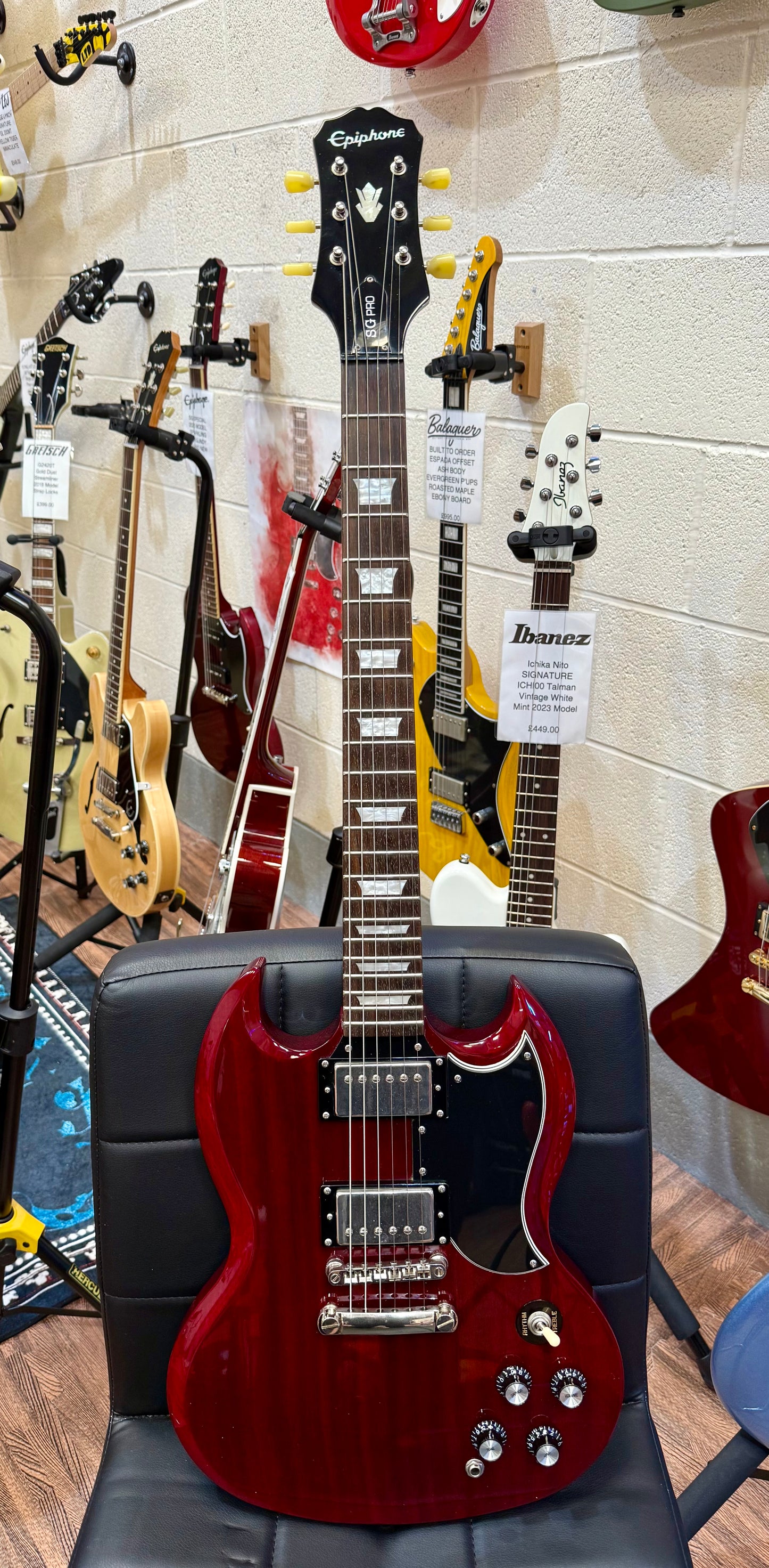 🍒2012🍒 Epiphone SG G-400 Pro~ Heritage Cherry Red + Hiscox Hard Case!