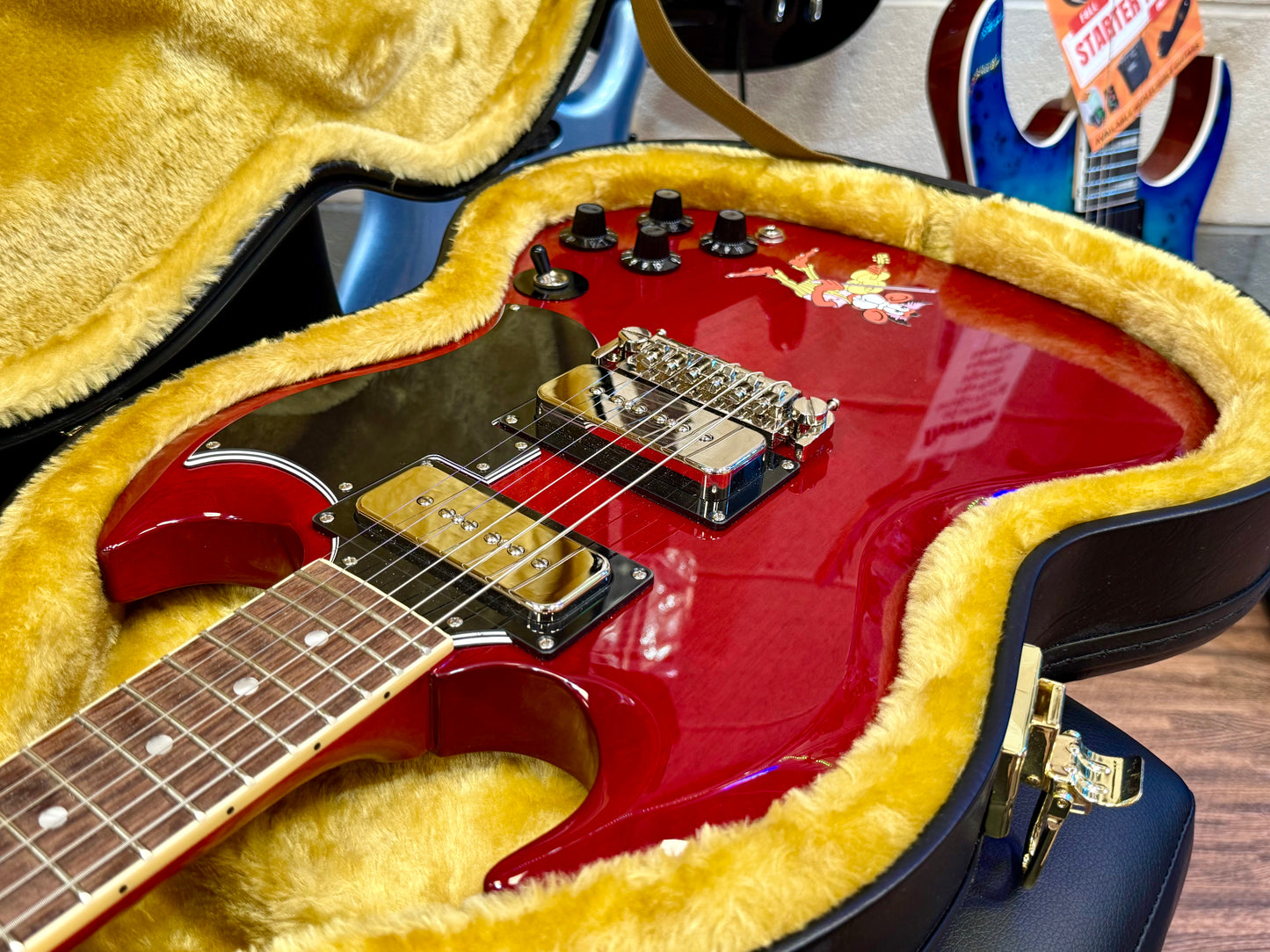 🔥MINT 2022🔥 Epiphone Tony Iommi SG Special P90 ‘Monkey’ Signature + Hard Case!