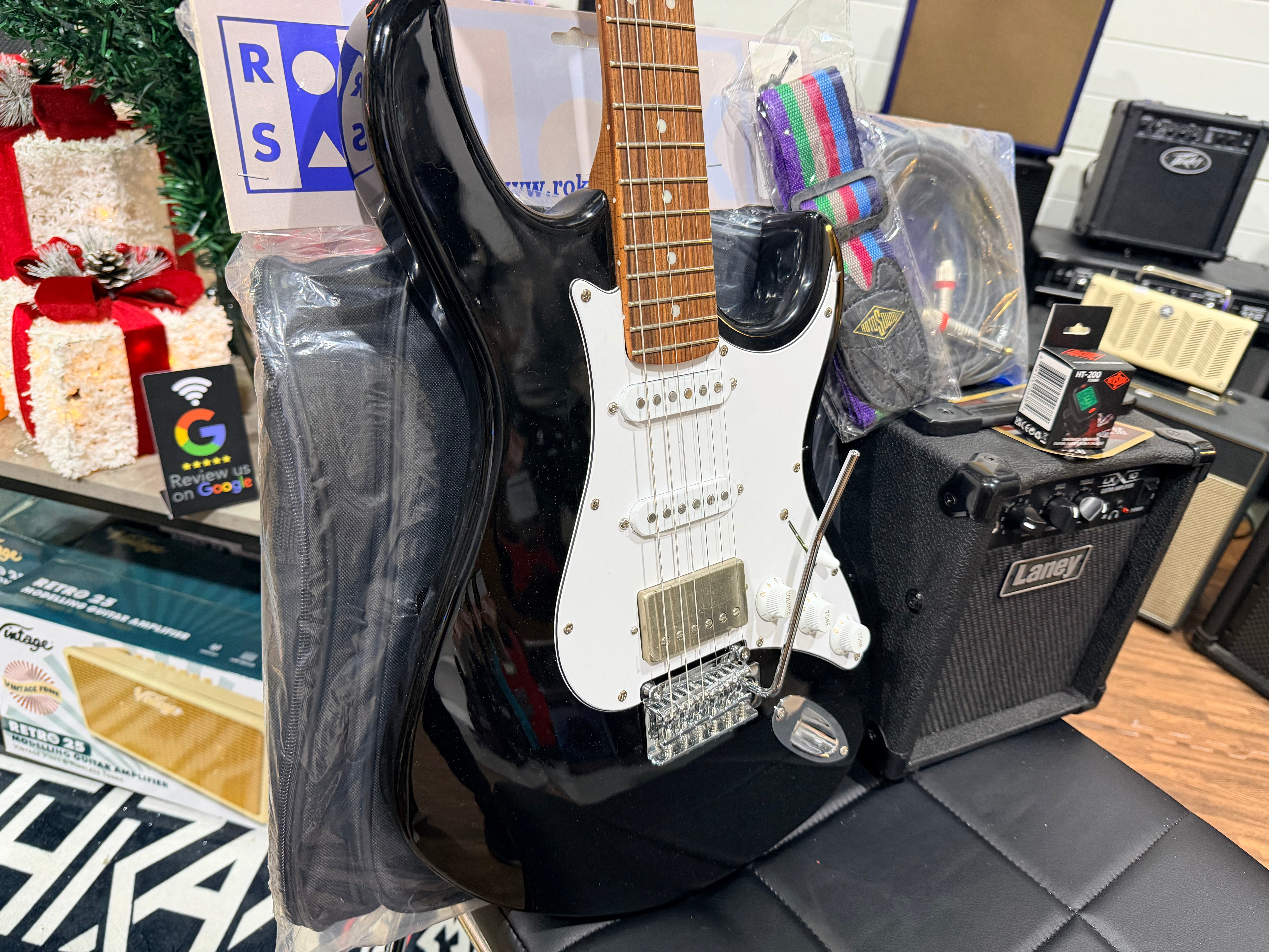 π ELECTRIC GUITAR STARTER PACK π Cort G260CS~ Black + Laney Amp, Bag, Tuner