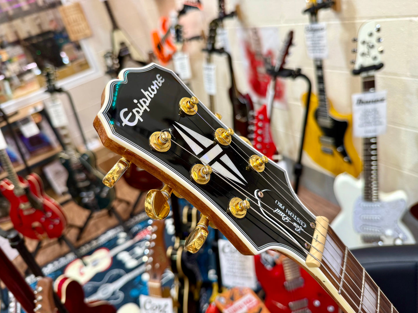 🔥2018🔥 Epiphone Les Paul Custom Pro KOA~ Split Coils + Case~ Ltd Edition!
