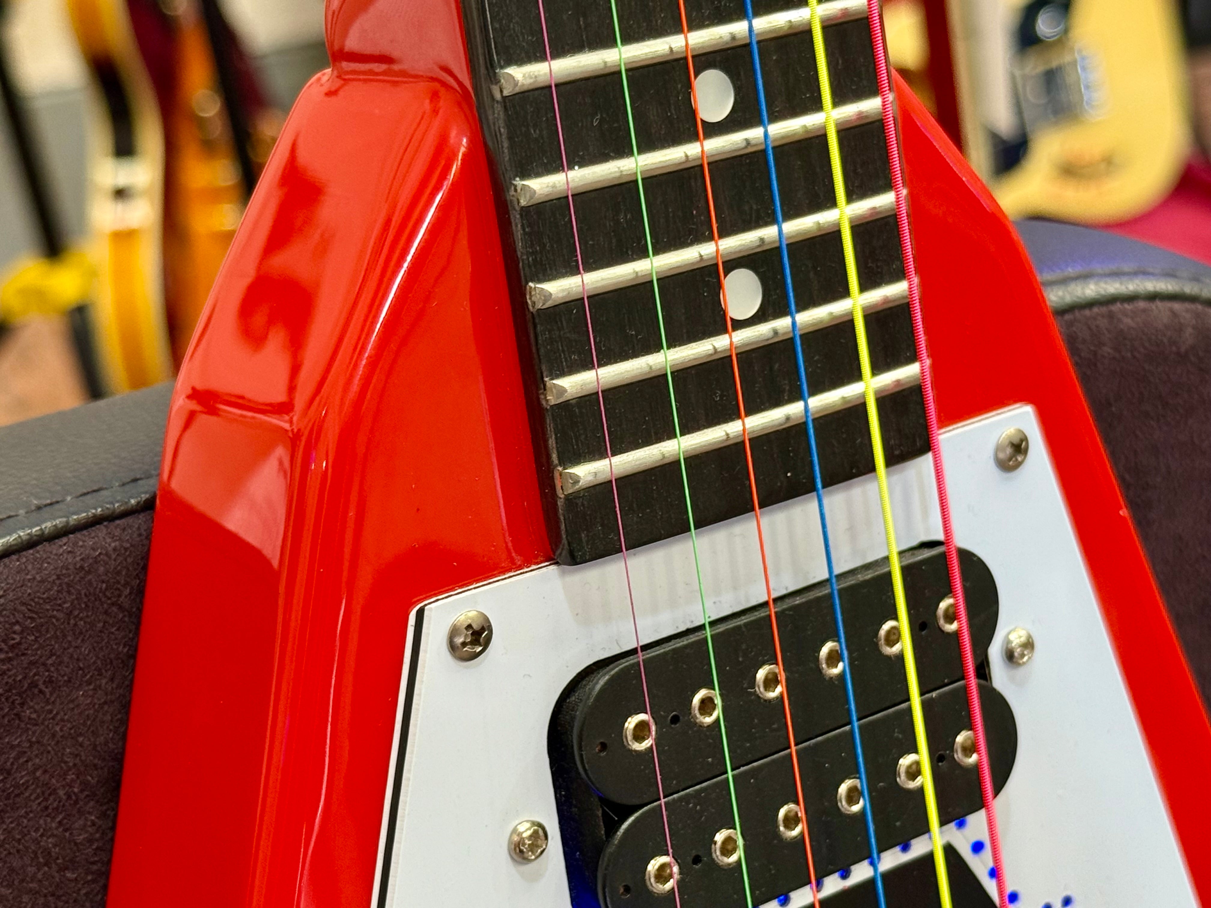 🔥DR WHO🔥 Custom Flying V Left Handed Guitar~ Doctor Who Tardis Lights~ Lefty!