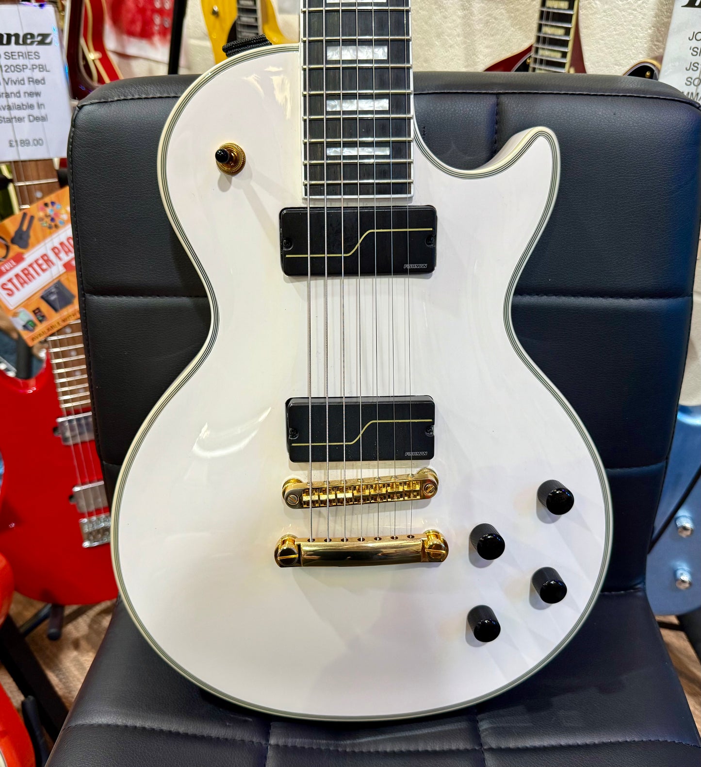 🔥MINT 2024🔥 Epiphone Matt Heafy Origins Les Paul Custom 7-String~ Bone White!