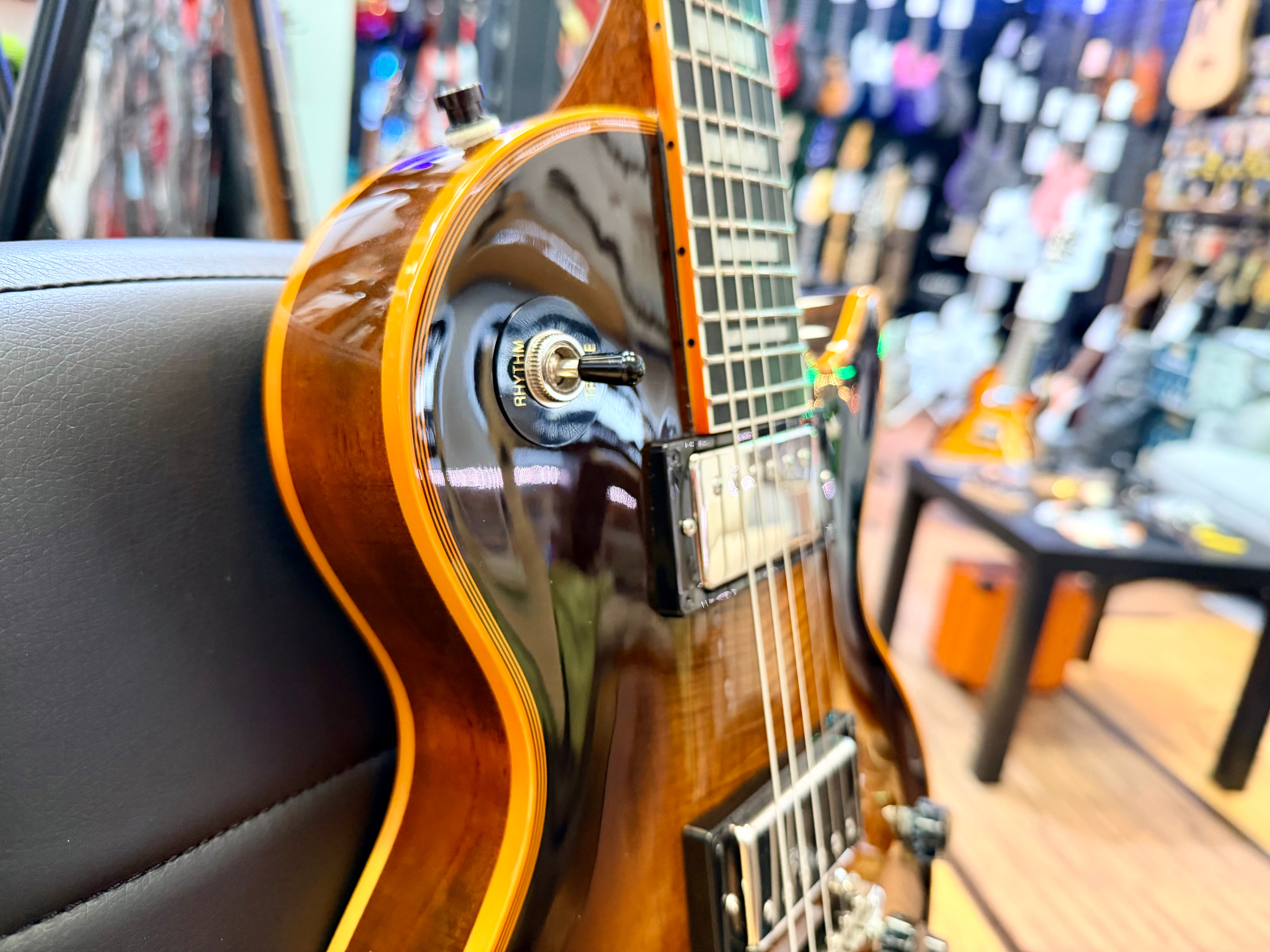 π₯2025π₯ Epiphone Les Paul Custom Widow Orange Burst~ Inspired by Gibson + Bag!