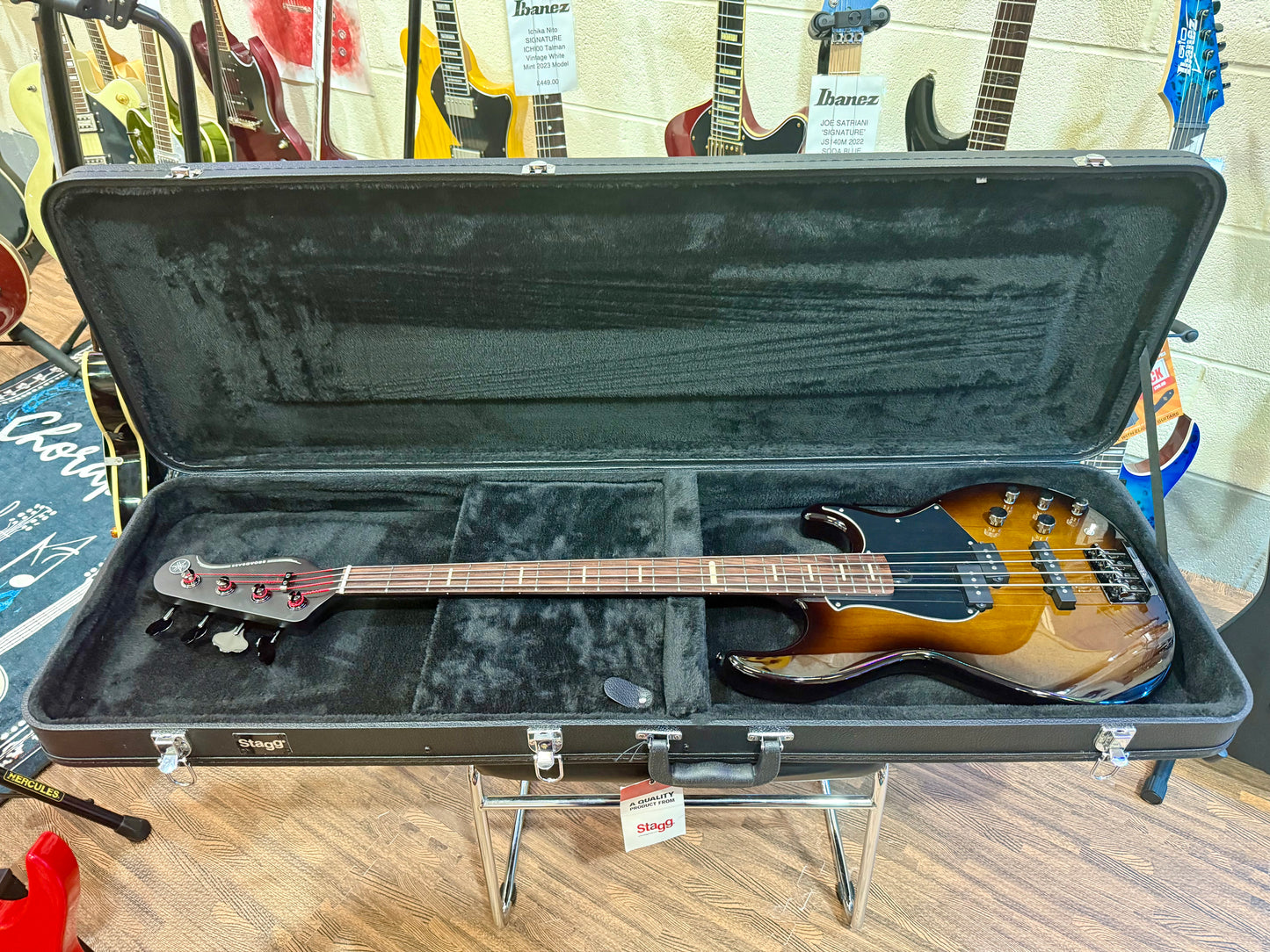 š„MINT 2022š„ Yamaha BB734A Active Bass Guitar~ Dark Coffee Sunburst + Hard Case
