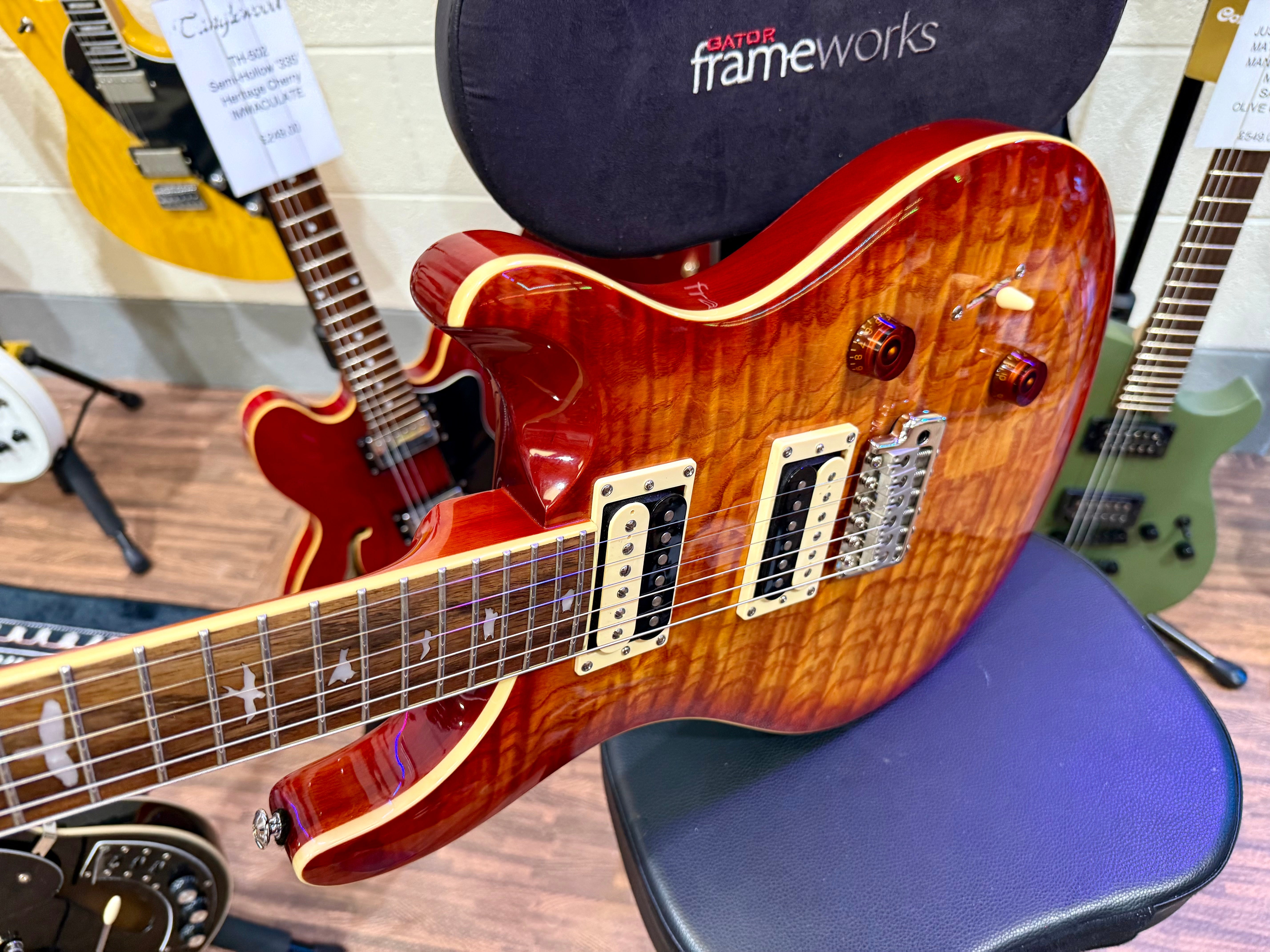 🔥LIMITED EDITION🔥 PRS SE Custom 24 Burled Ash~ Vintage Sunburst~ 2019~ RARE!