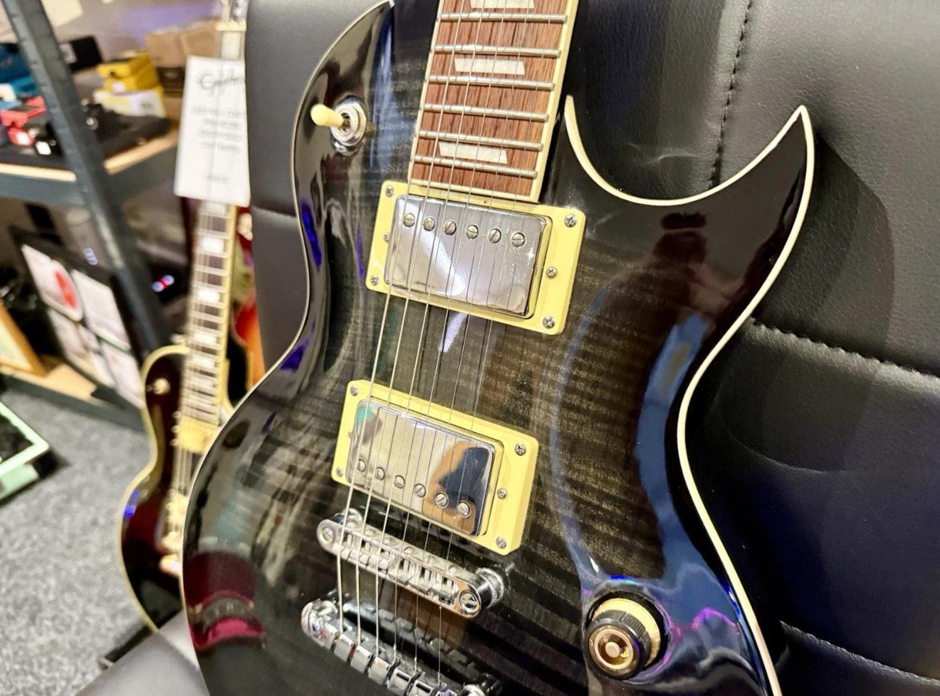 π₯2018π₯ Ibanez ARZ200FM~ Grey Burst Flamed Top~ Single cut Les Paul Shape!