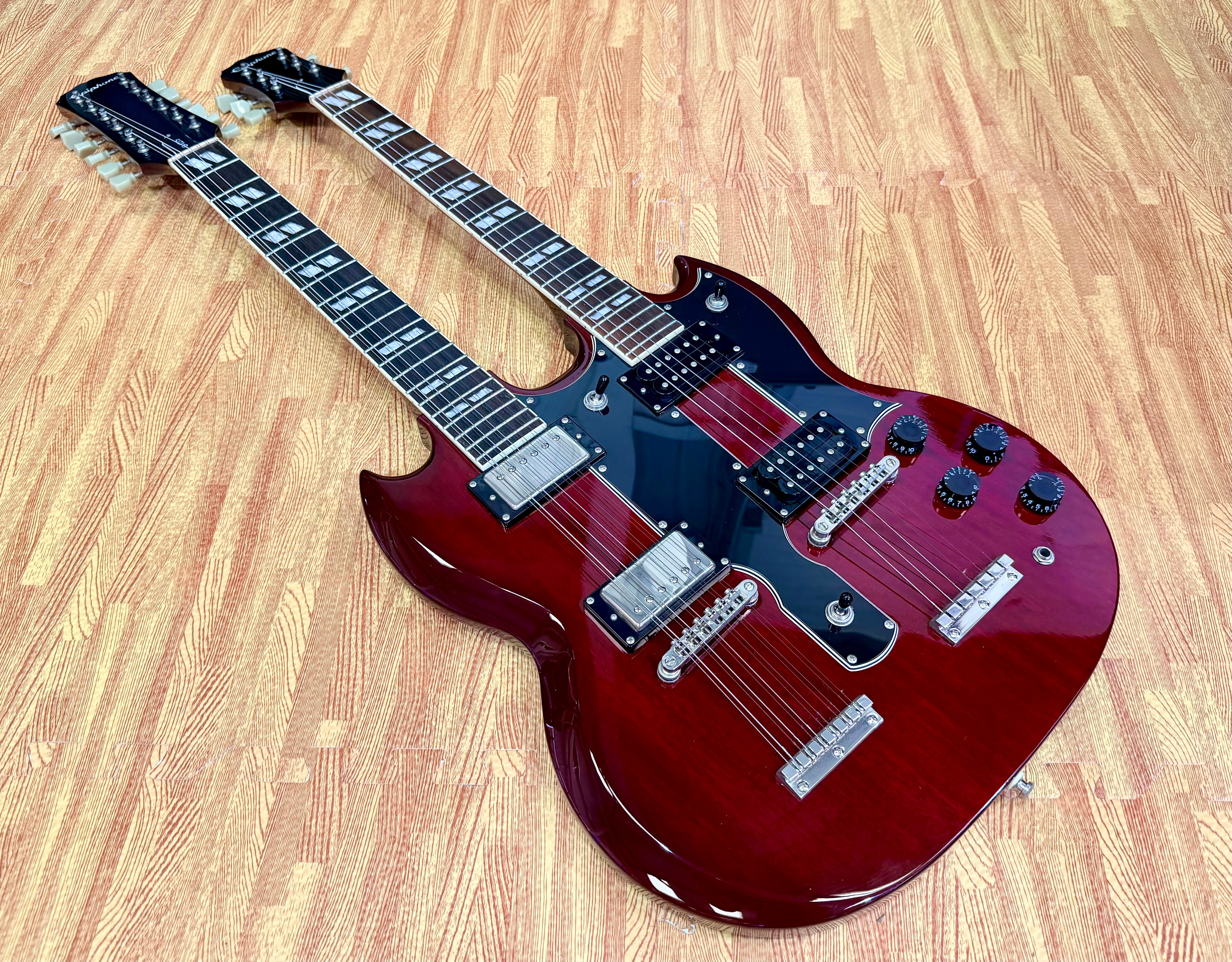 ⚡️RARE⚡️ Epiphone G-1275 Double Neck Cherry~ 2014 Limited Edition 6/12 String!