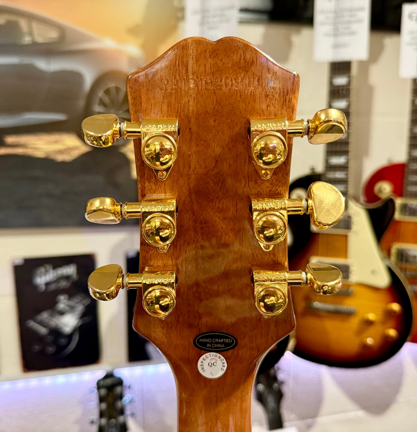 🔥MINT 2022🔥 Epiphone Les Paul Custom Koa Natural~ Gold Hardware~ Hard Case!