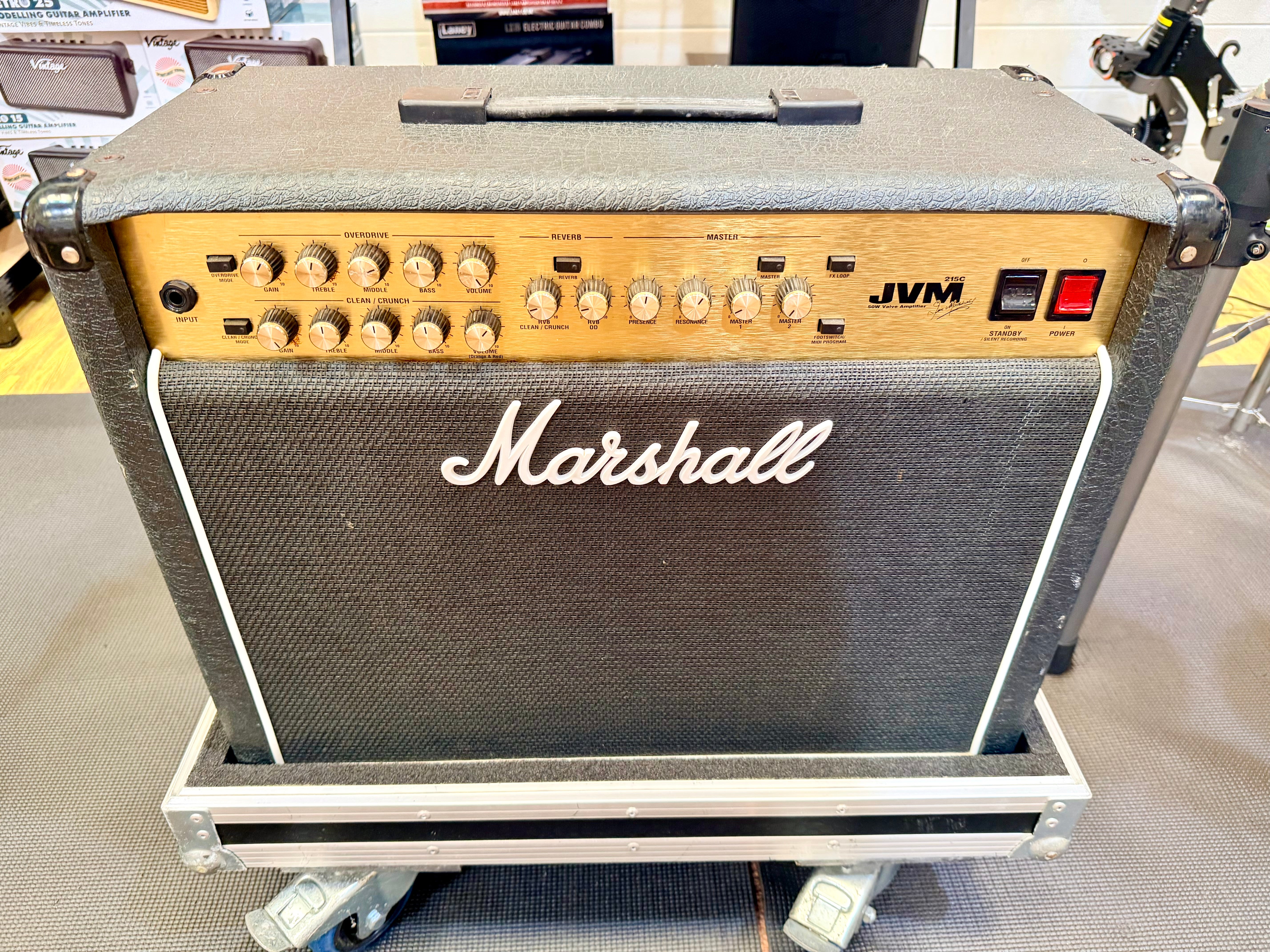 🔥DEAL🔥 Marshall JVM215C 50W Valve Combo Guitar Amp + Amplifier Flight Case!
