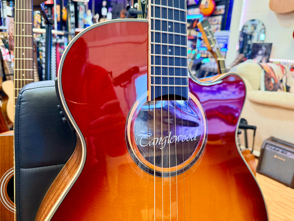 Tanglewood TW4CESB Winterleaf Super Folk Electro Acoustic Guitar~ Sunburst Gloss