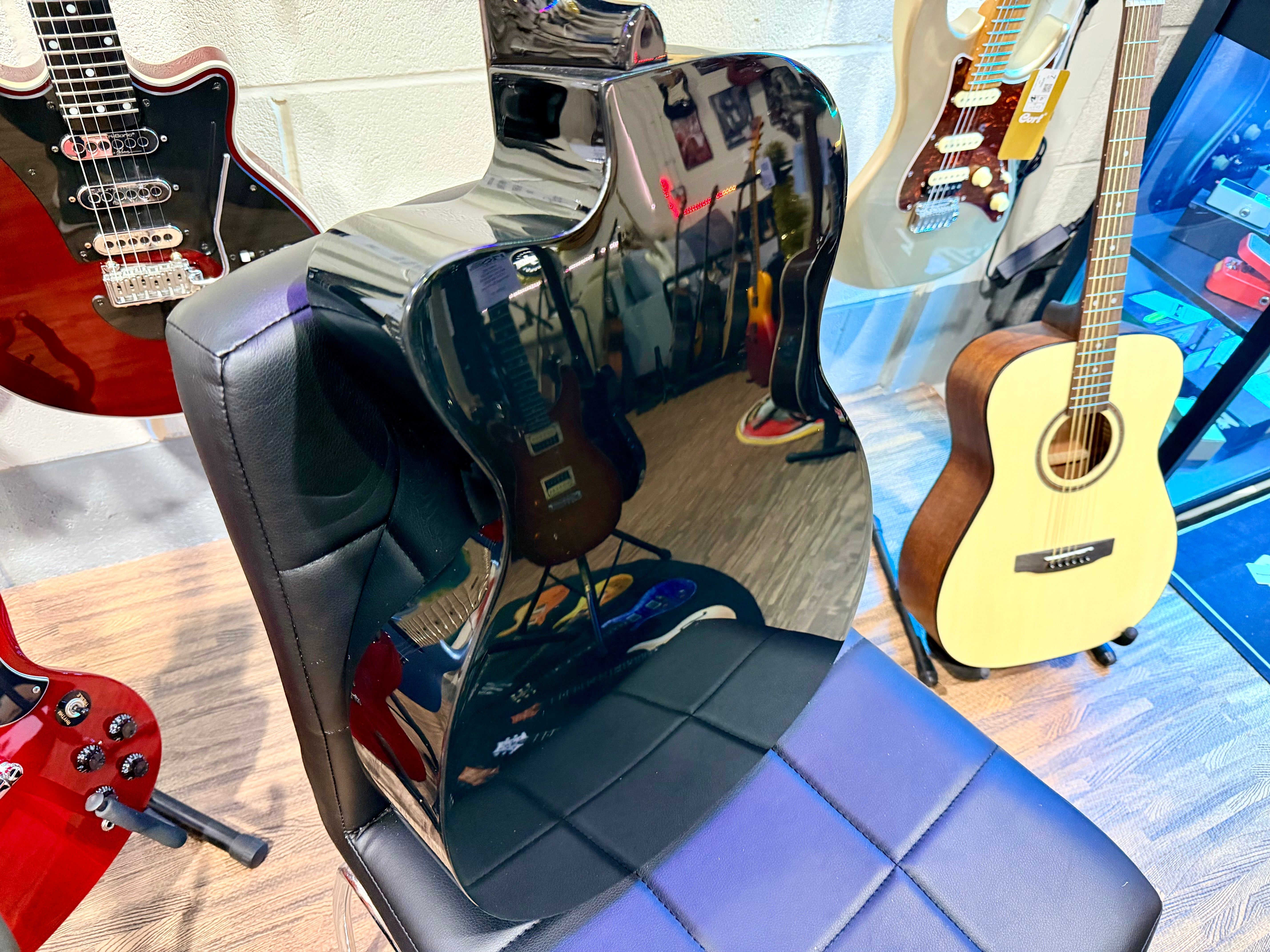 🌟NEW 2025🌟 Cort L60ce Electro Acoustic Guitar~ Gloss Black~ Orchestra Cutaway!