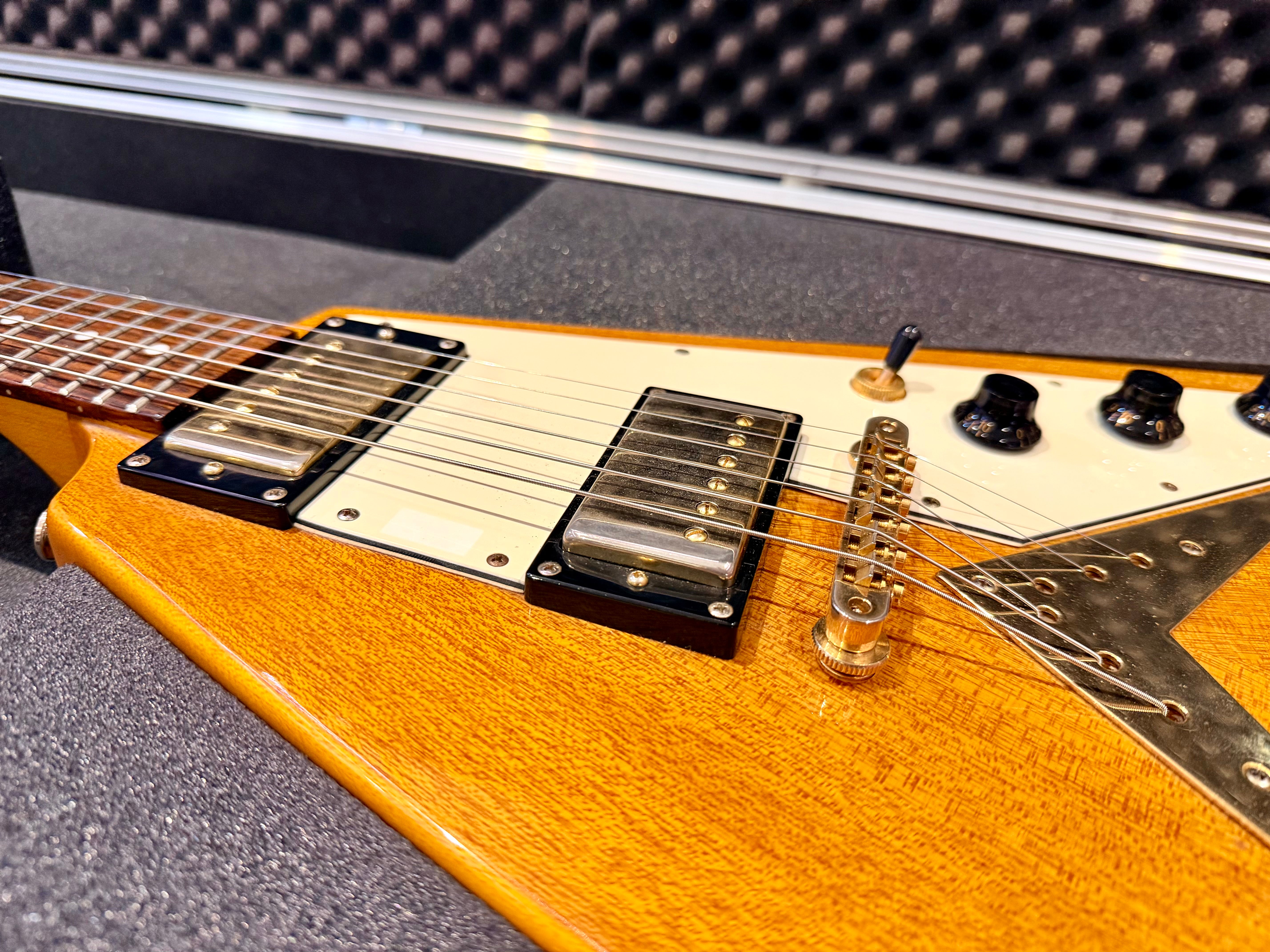 🔥2003 RARE🔥 Epiphone Korina Flying V ’58 Reissue~ Unsung Korea + Flight Case!