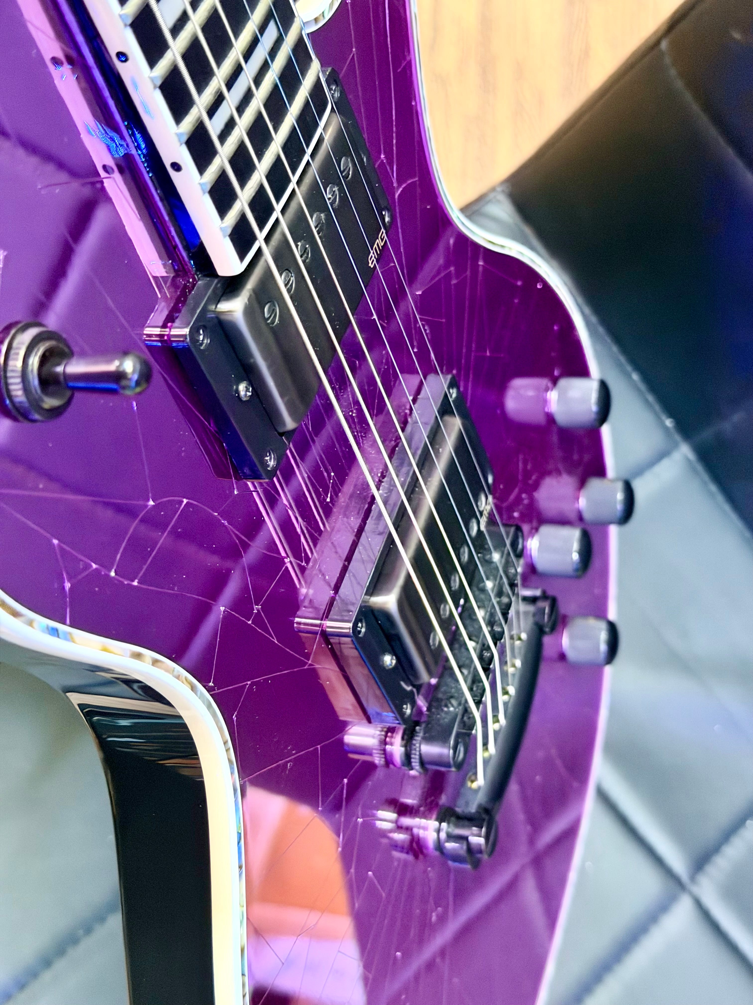 π₯2021π₯ Jackson Pro Series Marty Friedman MF-1 Purple Cracked Mirror Signature!