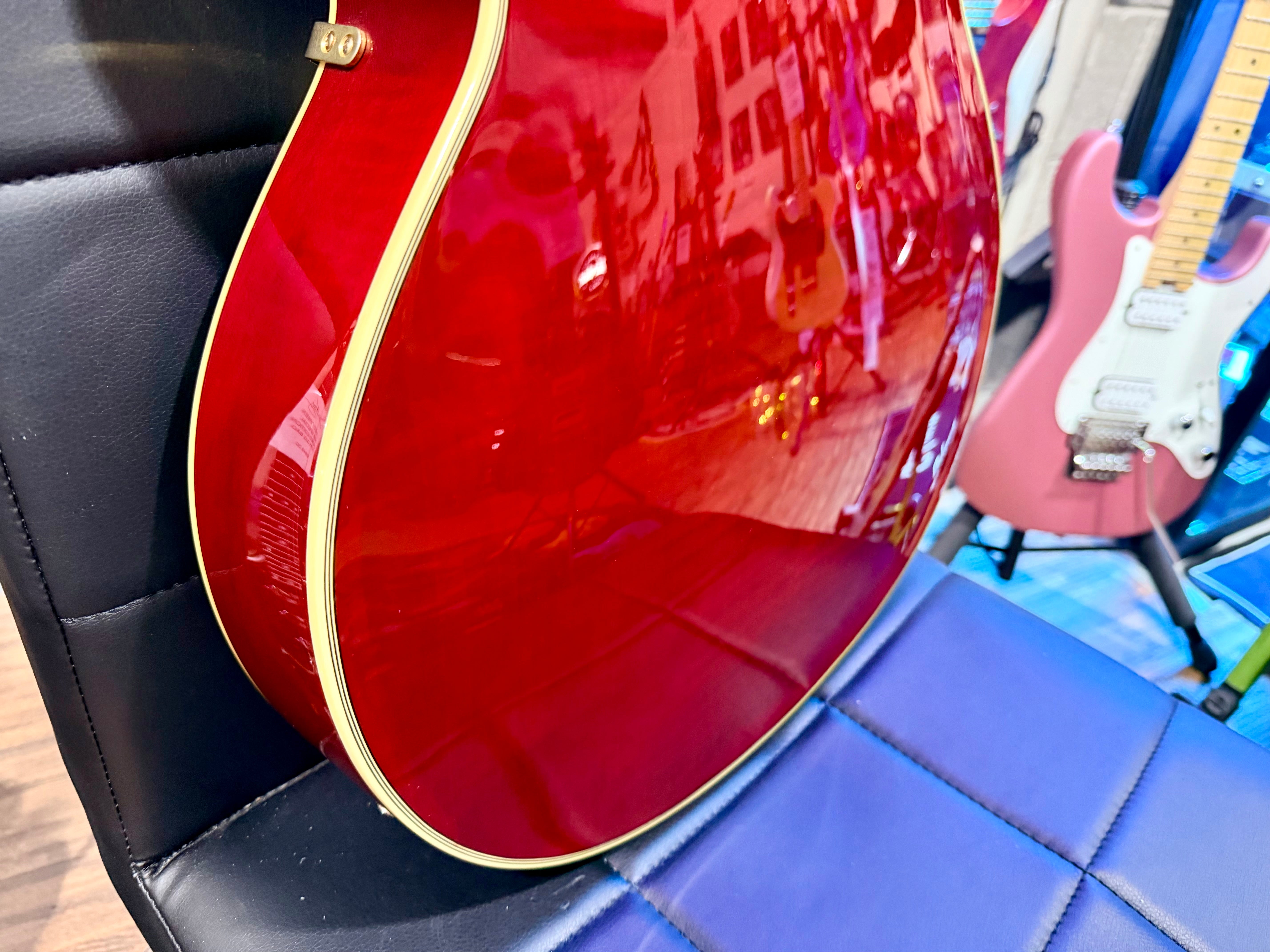 🔥MINT 2019🔥 Epiphone Joe Pass Emperor II Pro~ Rare Wine Red Hollowbody + Hard Case