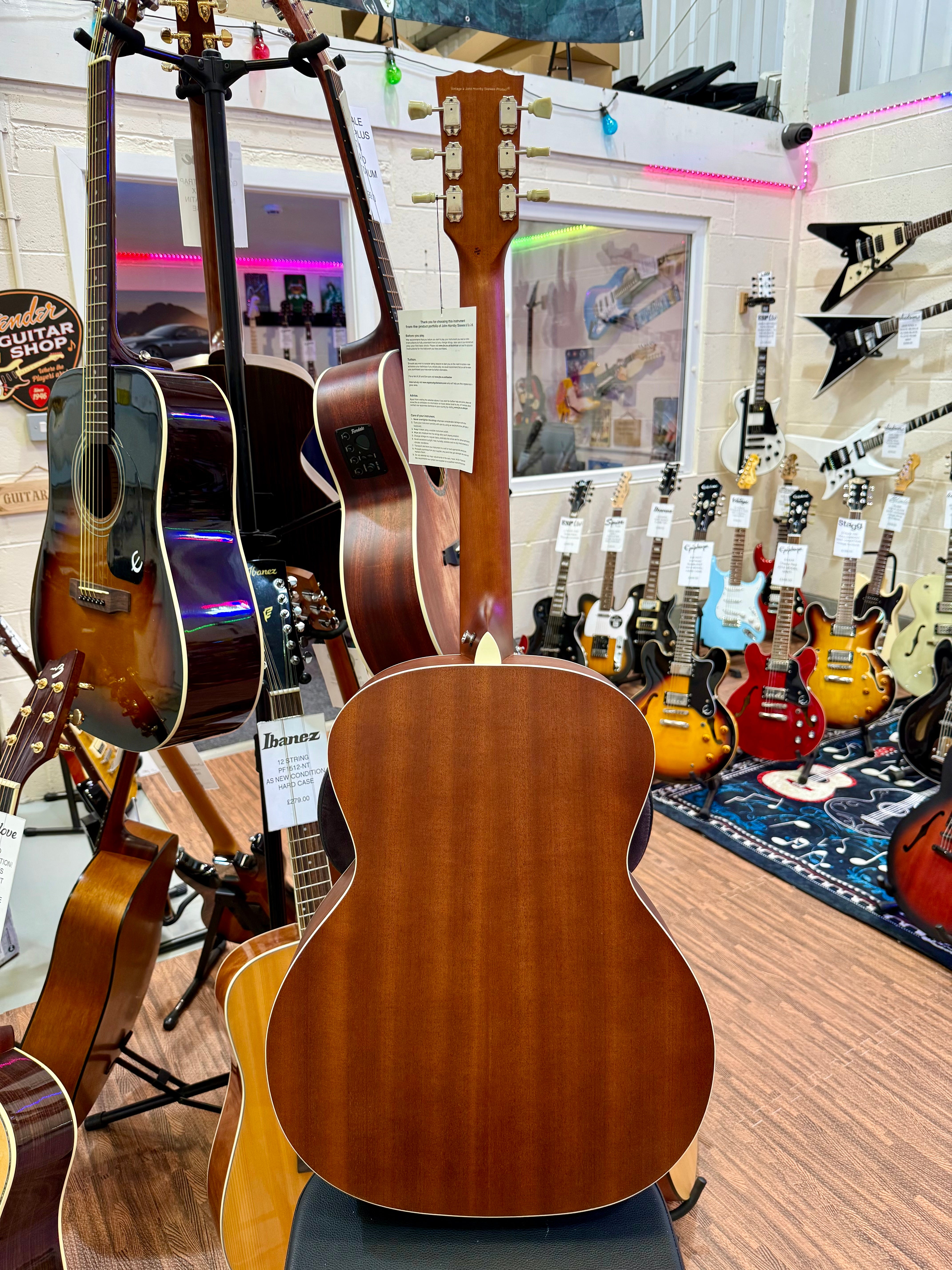 πNEW 2025π Vintage Historic Series Electro Acoustic Orchestral Guitar~ VE160VSB