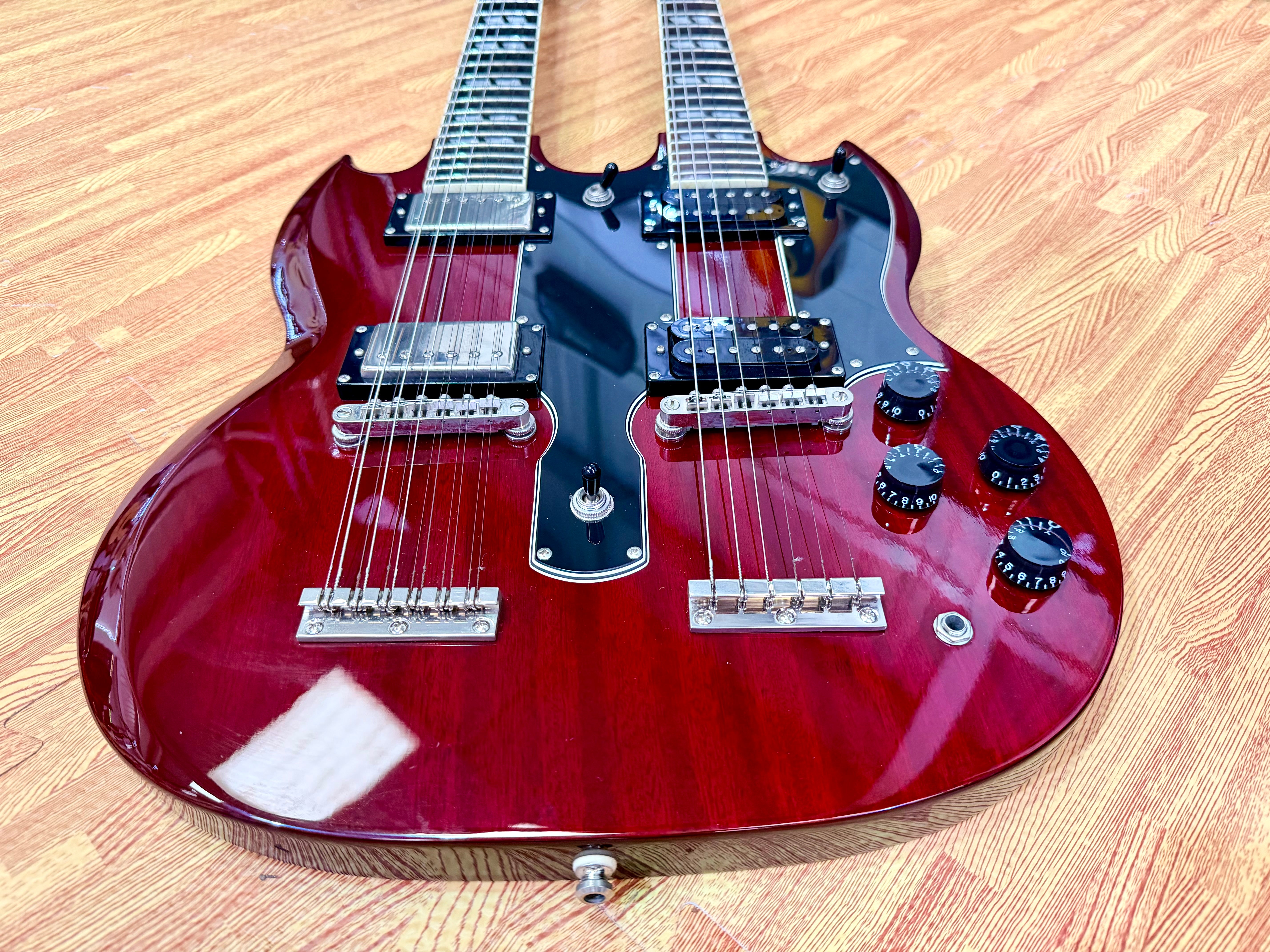 ⚡️RARE⚡️ Epiphone G-1275 Double Neck Cherry~ 2014 Limited Edition 6/12 String!