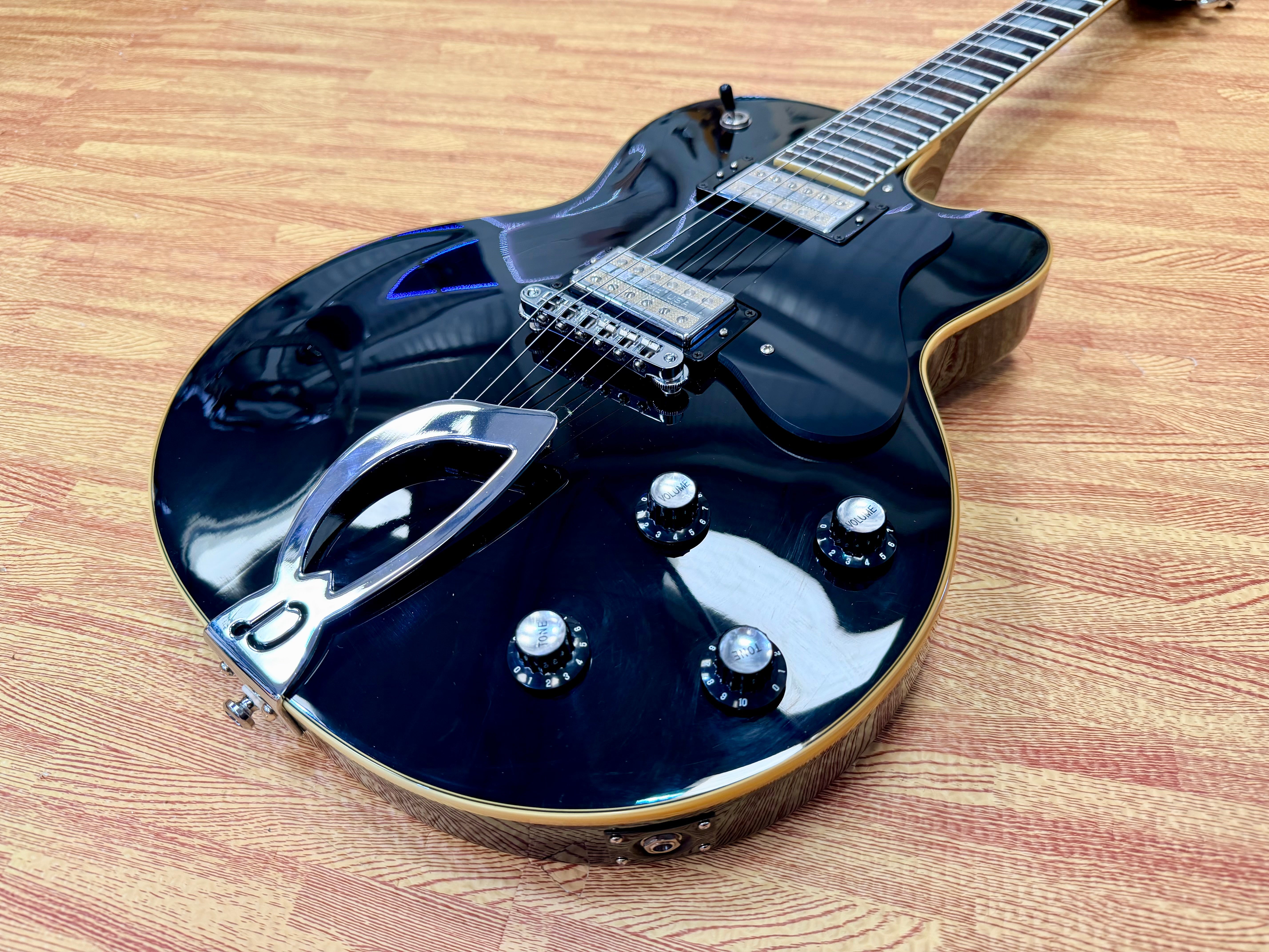 🔥2008🔥 DeArmond M-75 by Guild~ Gloss Black~ Korean Made With USA 2K Pickups!
