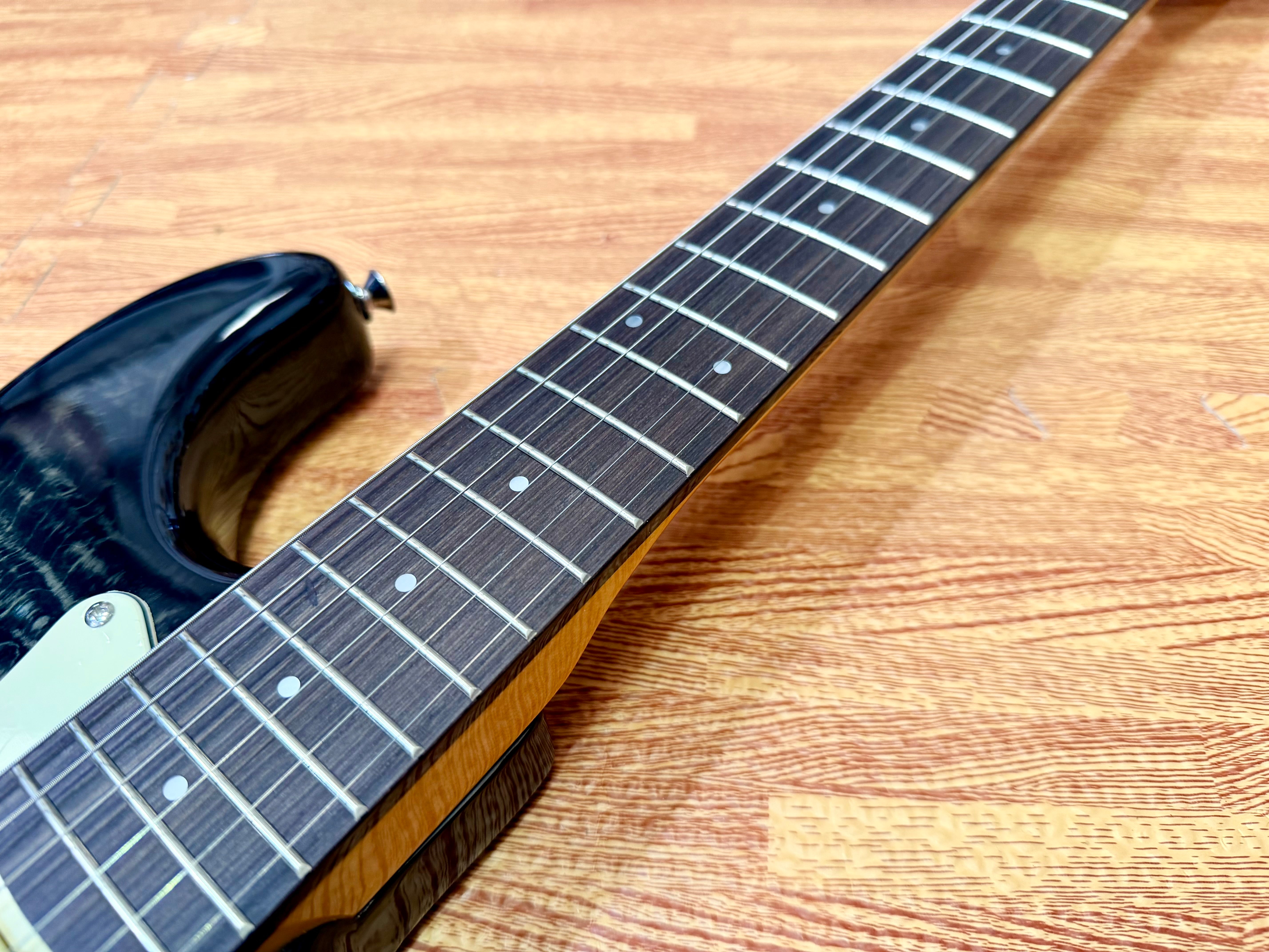 🔥NEW🔥 Prodipe ST93 Trans Black HSS Electric Guitar~ Flamed Maple~ Alder Body!