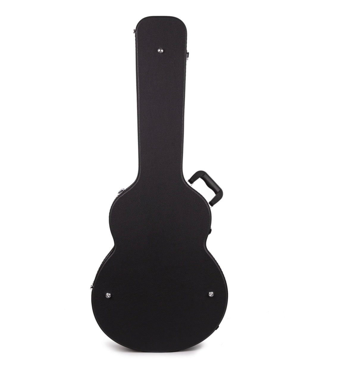 Deluxe Arch Top Wood Case Semi-Acoustic 335 Style Guitars- Black