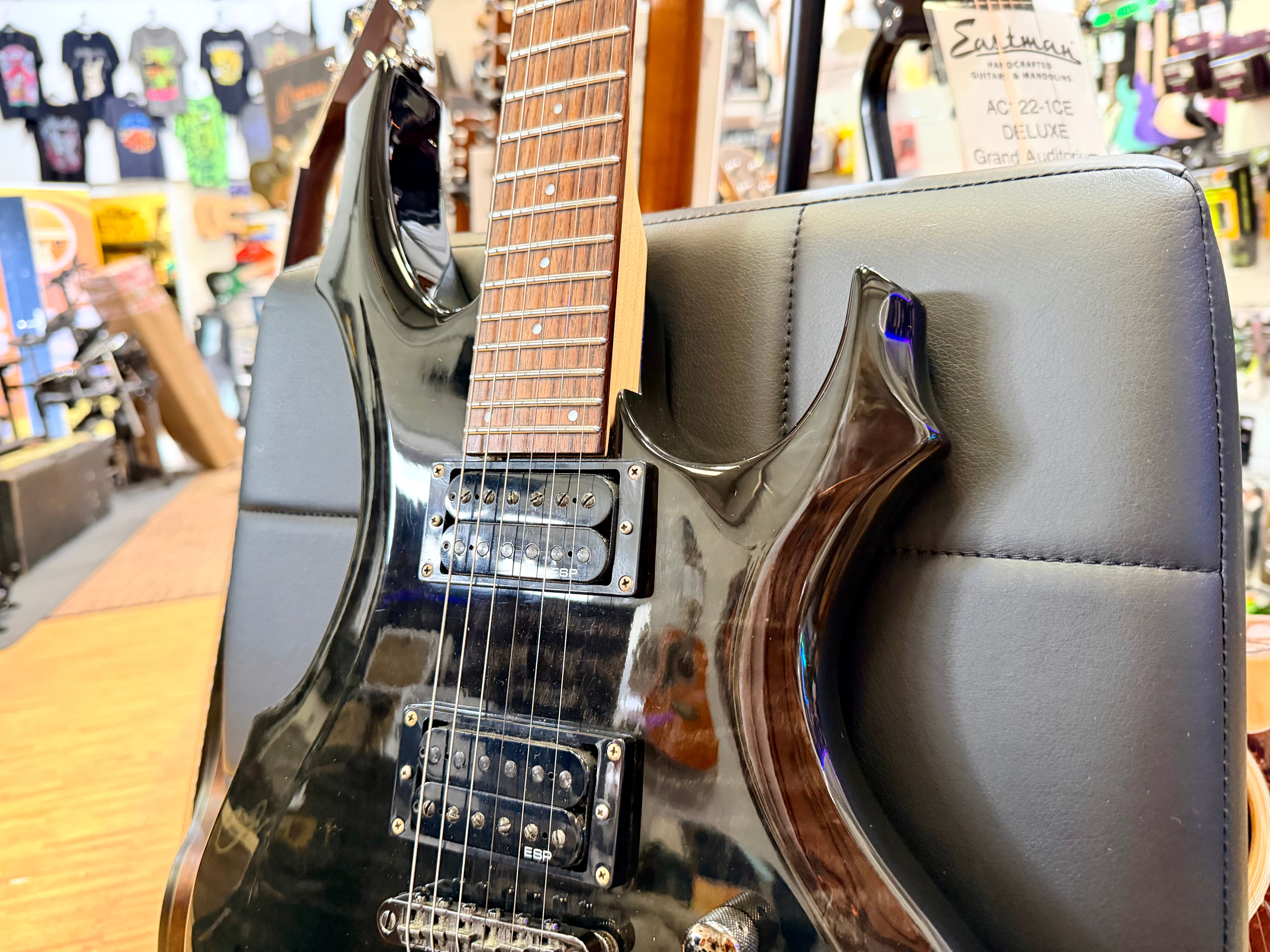 π₯2008π₯ ESP LTD F-100FM See Thru Black Electric Guitar~ Early Model 08!