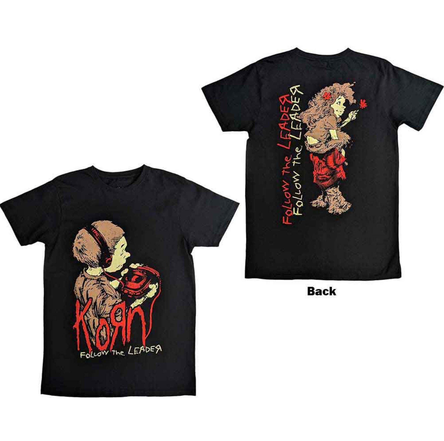Korn Follow The Leader Back Print Unisex T-Shirt~ Official Licensed Unisex Band Merchandise FREE POST