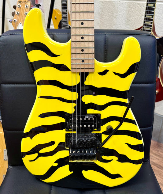 🐯MINT🐯 ESP LTD GL-200MT George Lynch~ Yellow Tiger Stripe~ Signature~ 2022!