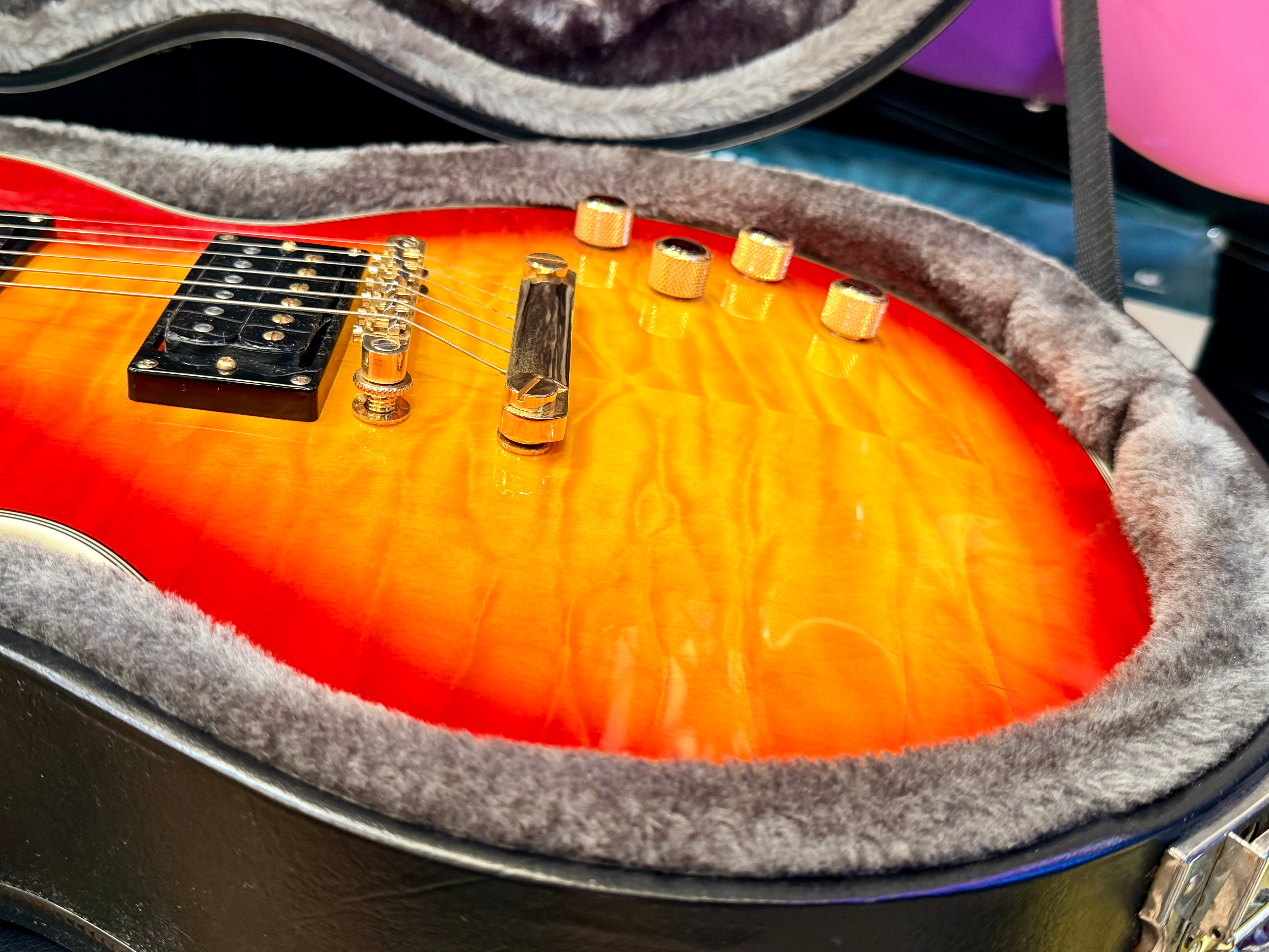 🔥GIBSON PICKUPS🔥 Epiphone Prophecy Les Paul Custom Plus GX~ Cherry Sunburst!