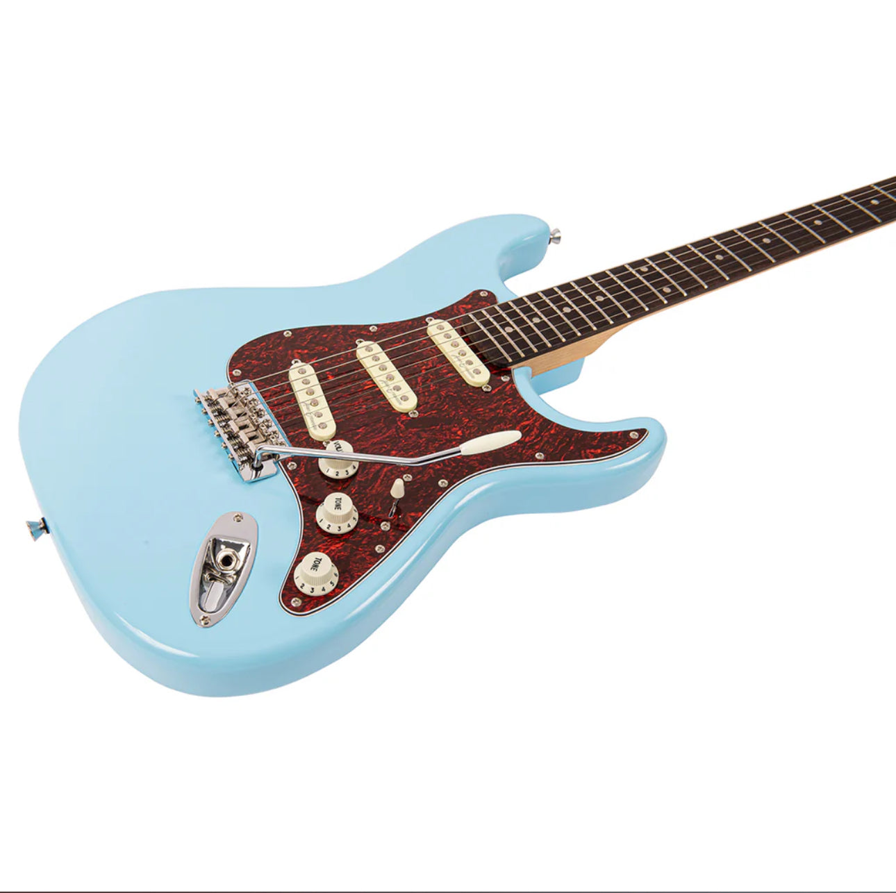 Vintage V60 Coaster Series Electric Guitar Starter Pack Bundle~ Candy Apple Blue