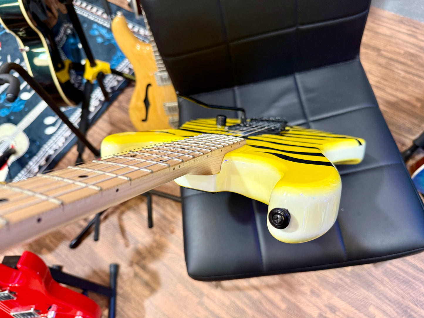 🐯MINT🐯 ESP LTD GL-200MT George Lynch~ Yellow Tiger Stripe~ Signature~ 2022!