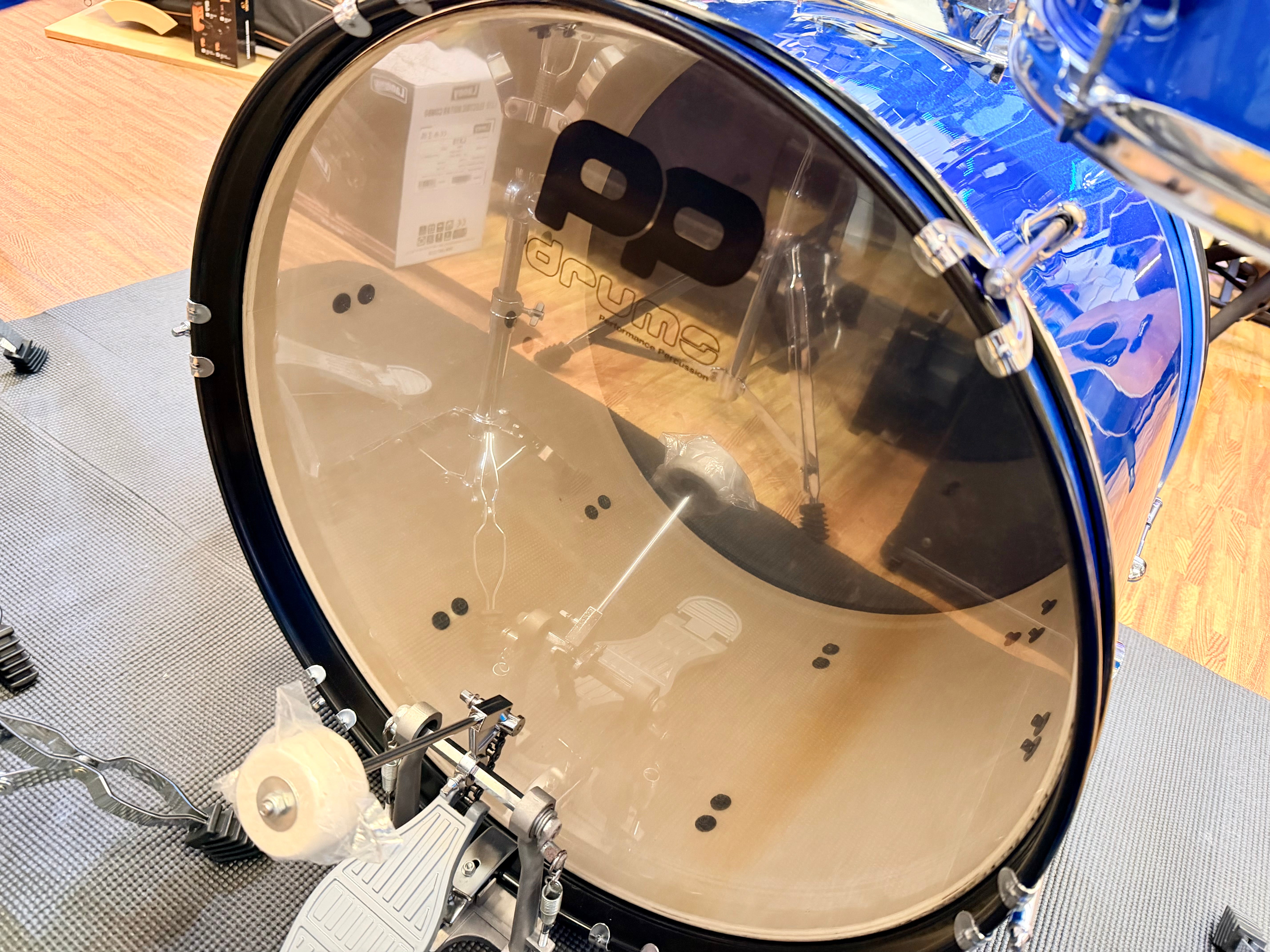 🥁 Performance Percussion PP250 5-Piece Drum Kit~ Metallic Blue Acoustic Set 🥁