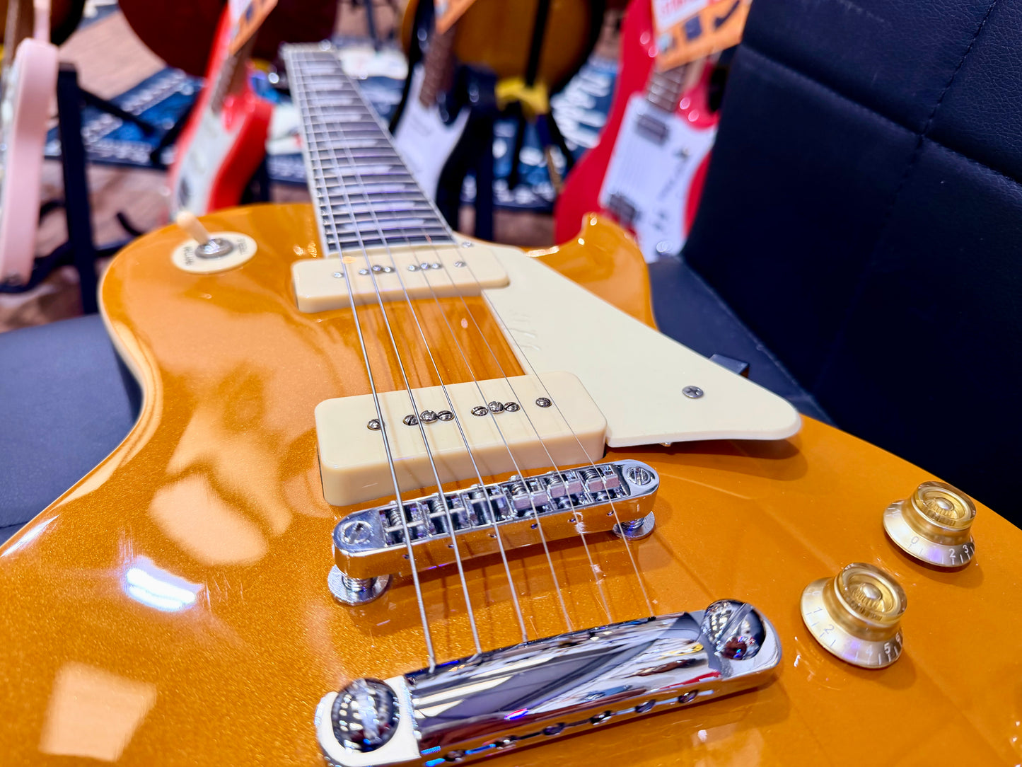 🌟MINT🌟 Harley Benton SC-450 P90 GT Classic Series~ ‘Les Paul Gold Top’ Guitar!