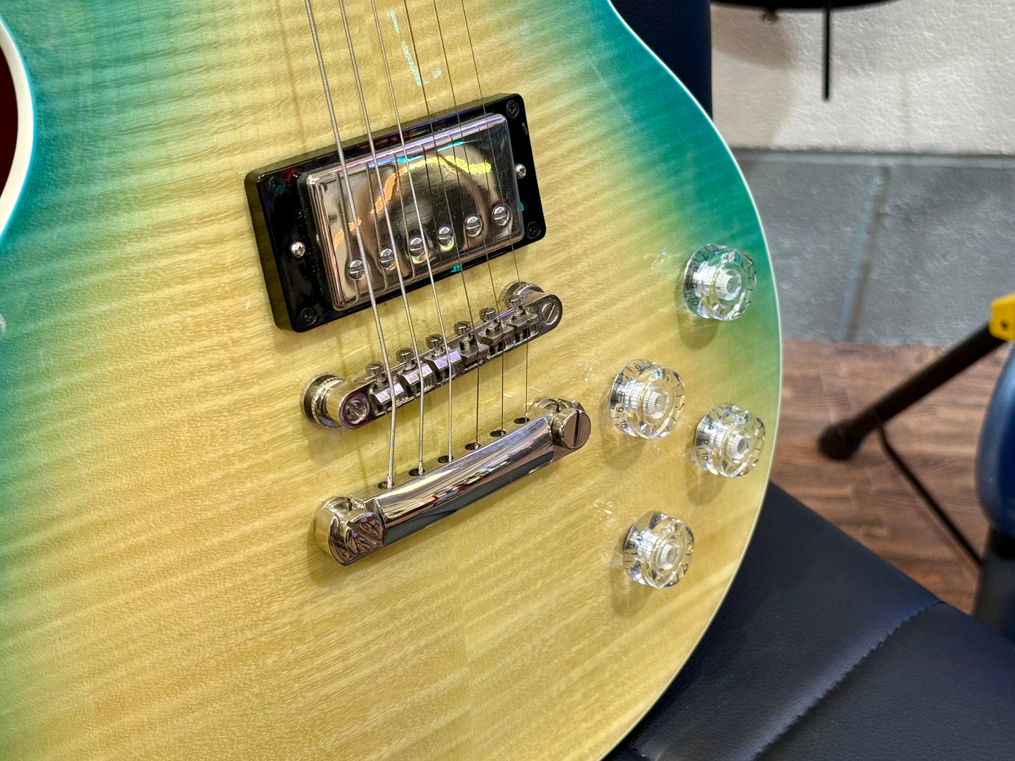🌟 Epiphone Les Paul Modern Figured~ Caribbean Blue Fade~ Inspired By Gibson 🌟