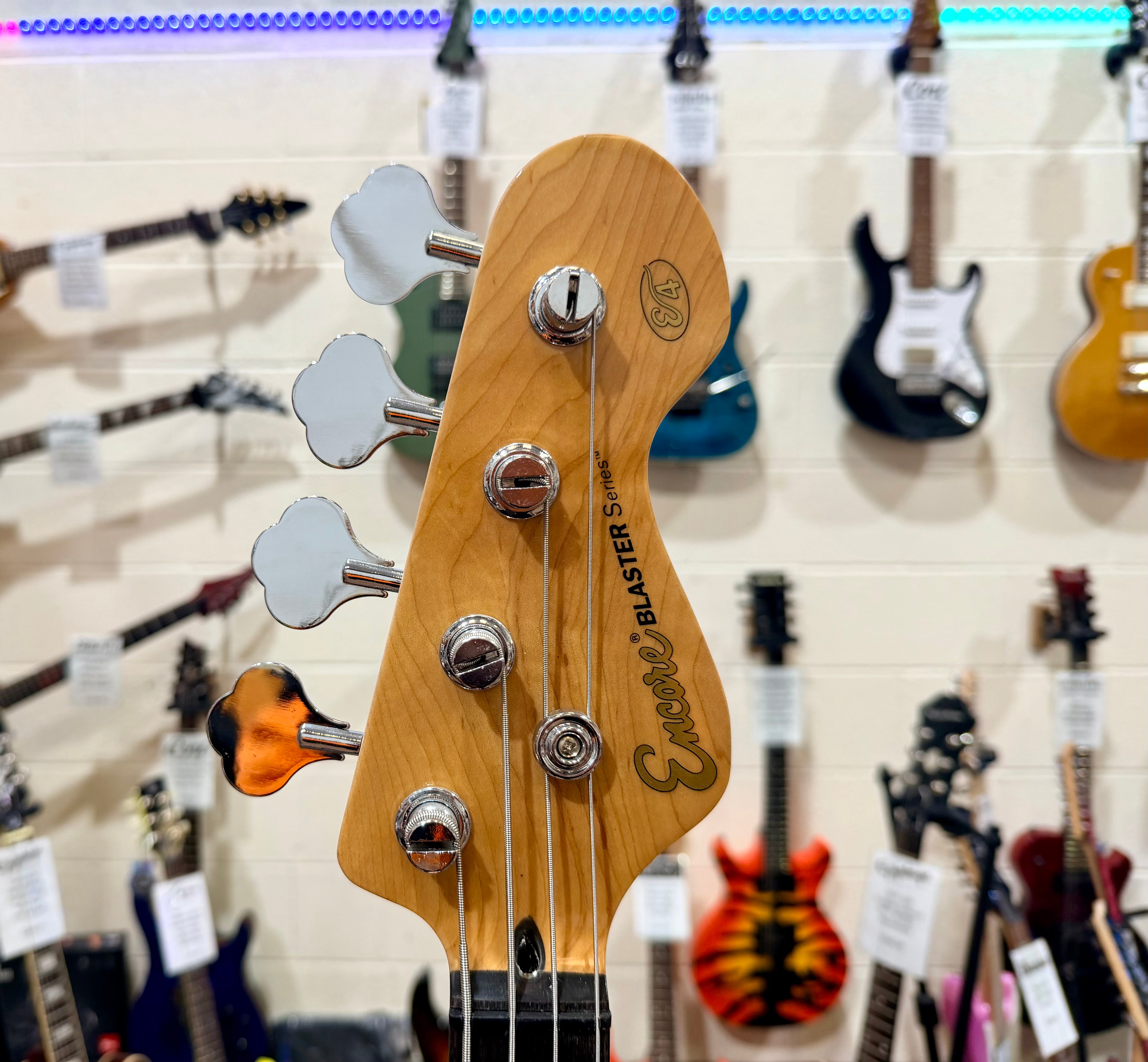 ⚡️NEW⚡️ Encore E4 Blaster Series Electric Bass Guitar~ Full Size 4/4 P Bass~Blue