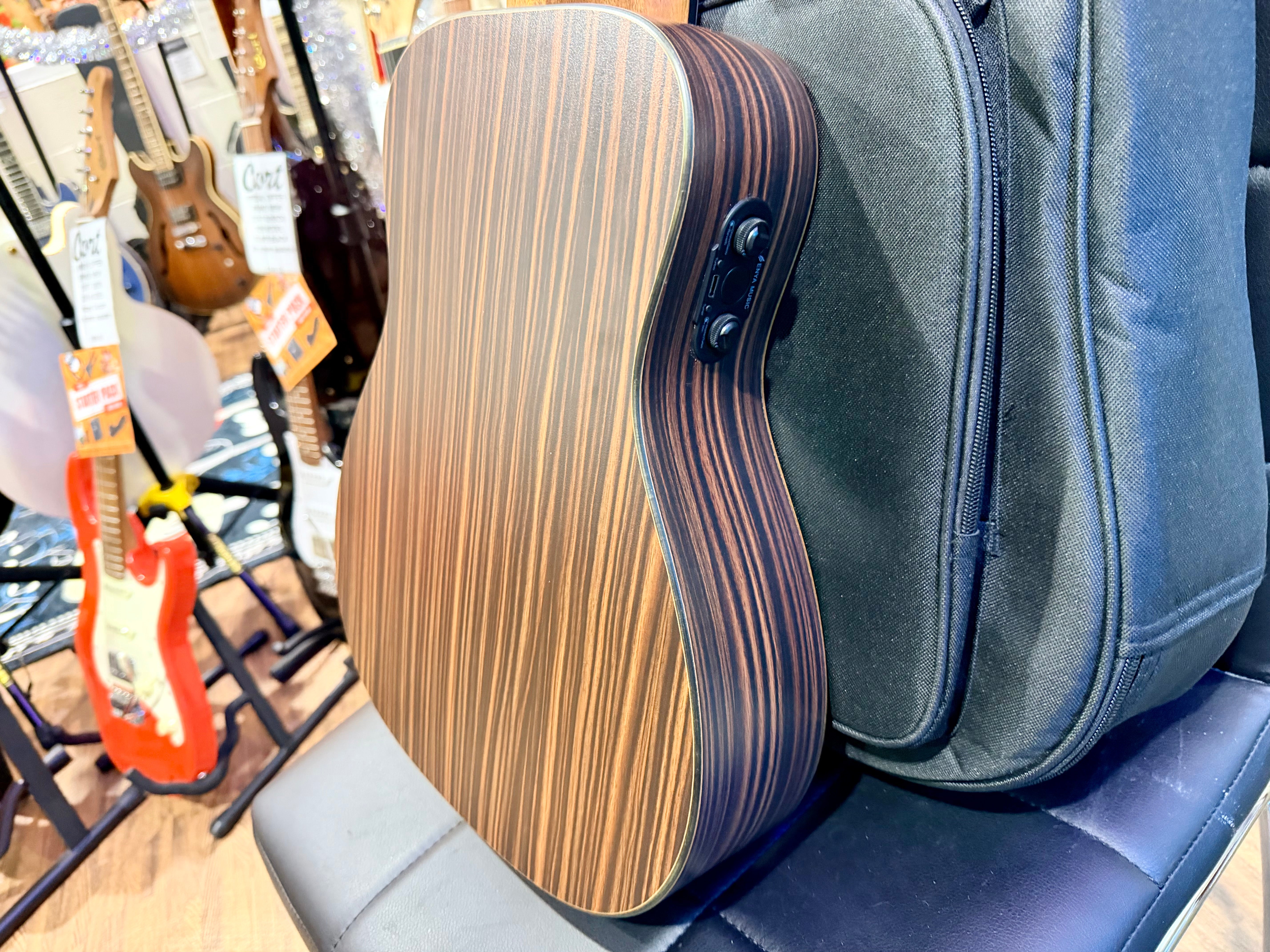 🔥NEW🔥 Enya EB-X1 EQ Pro 1/2 Sized Electro-Acoustic Travel Guitar~ Smart Pickup