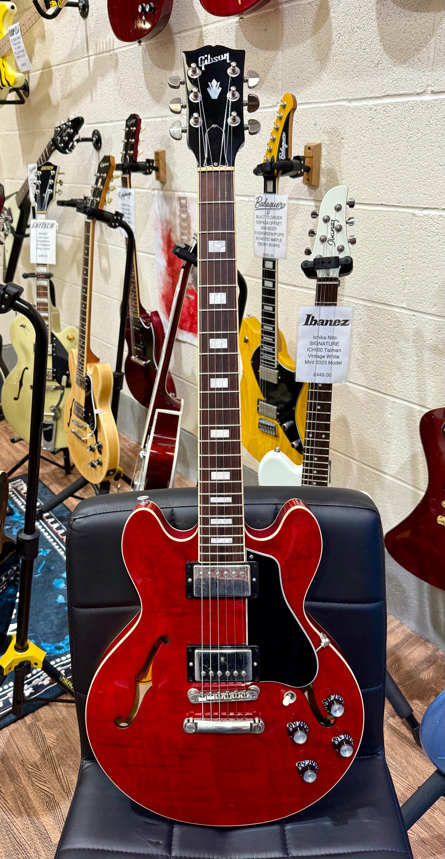 π2021 USA π Gibson ES-339 Figured Sixties Cherry~ Hollow-body~ Case & Candy!