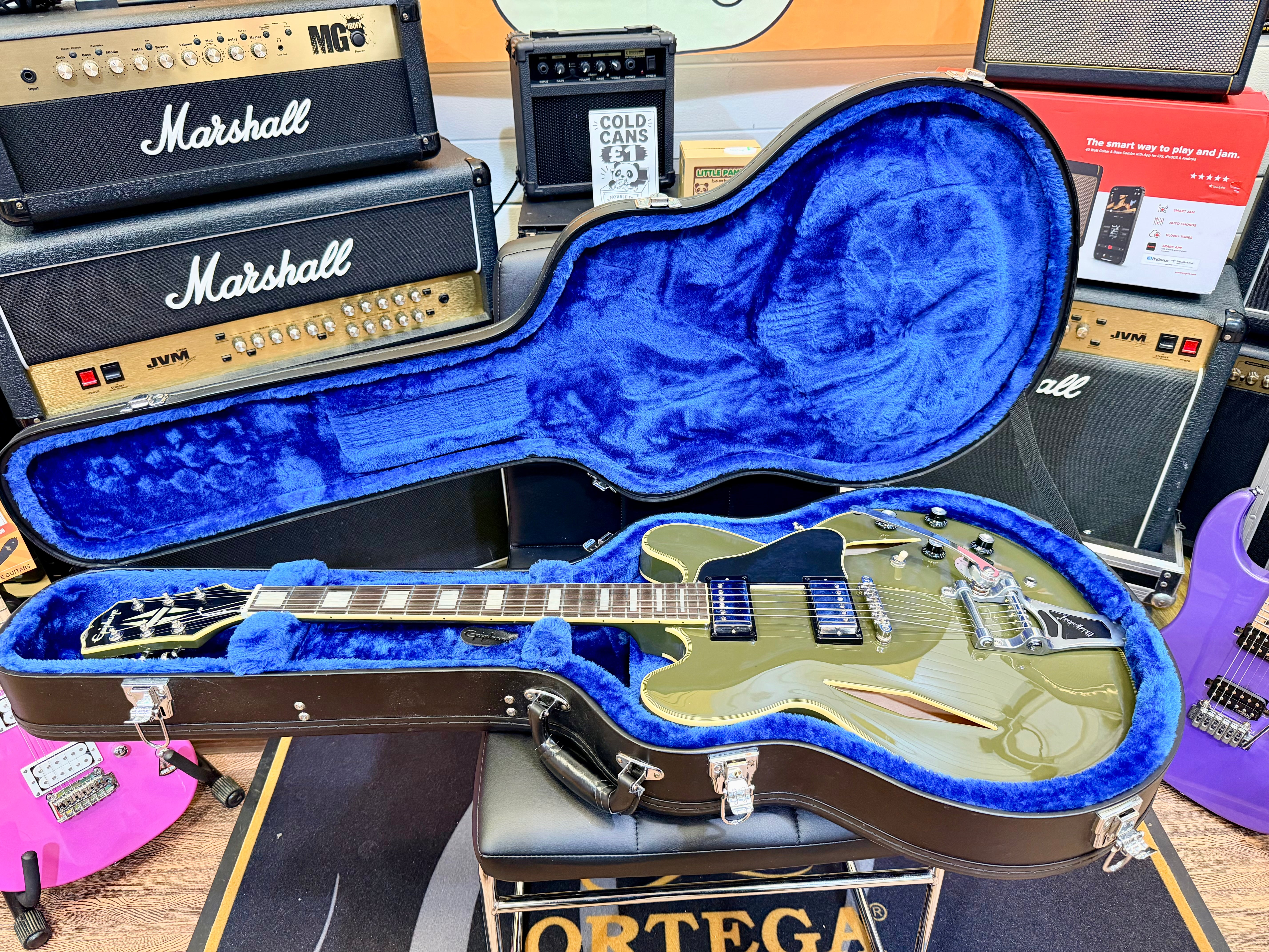 ⚡️2023⚡️ Epiphone Shinichi Ubukata ES-355 Olive Drab~ Inspired By Gibson Custom!