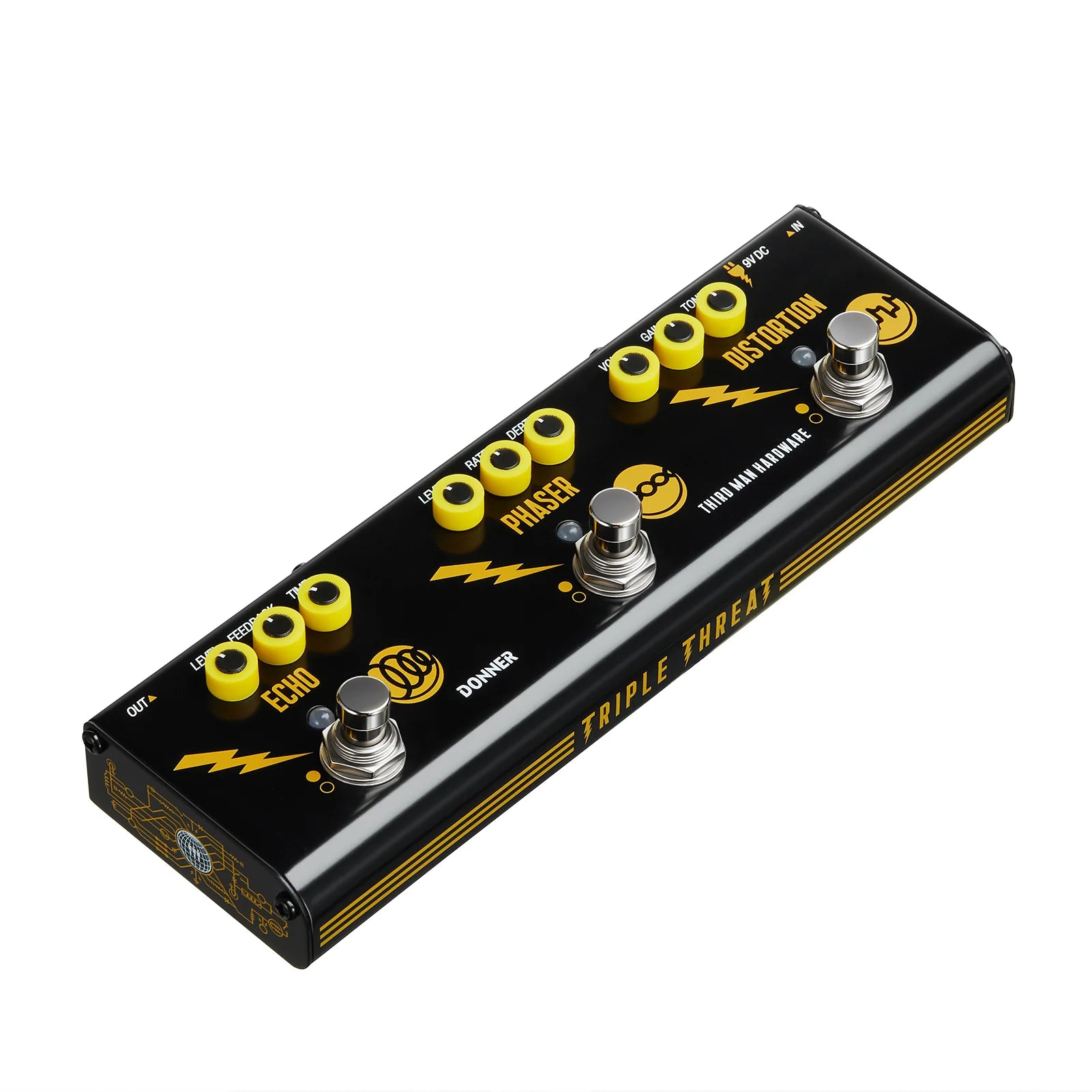 ⚡️ Donner x Third Man Hardware~ Jack White~ Triple Threat~ Multi Effects Pedal ⚡️