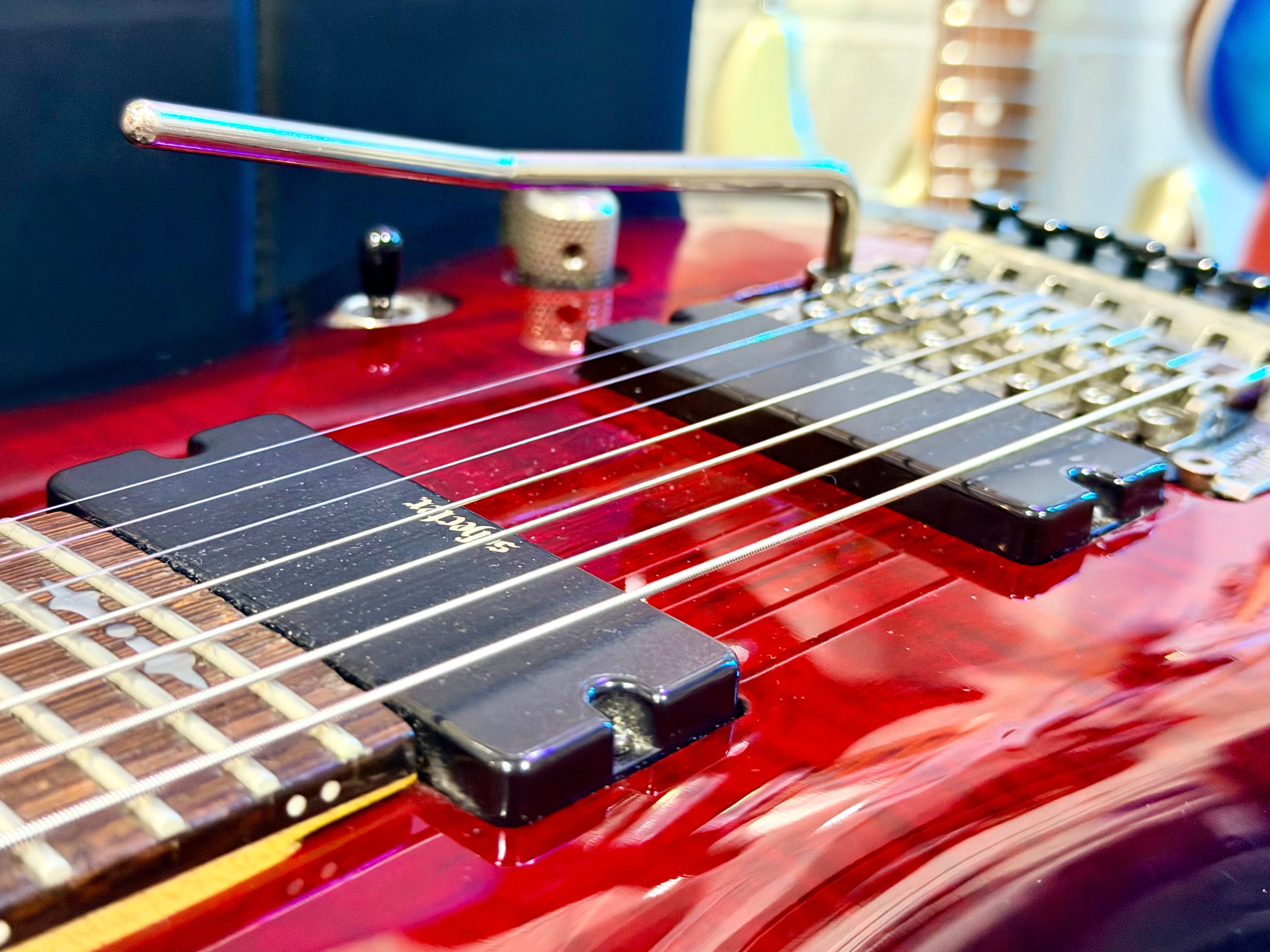 🔥7-STRING🔥 Schecter Demon-7 FR In Crimson Red Burst~ Floyd Rose~ Active~ 2017!