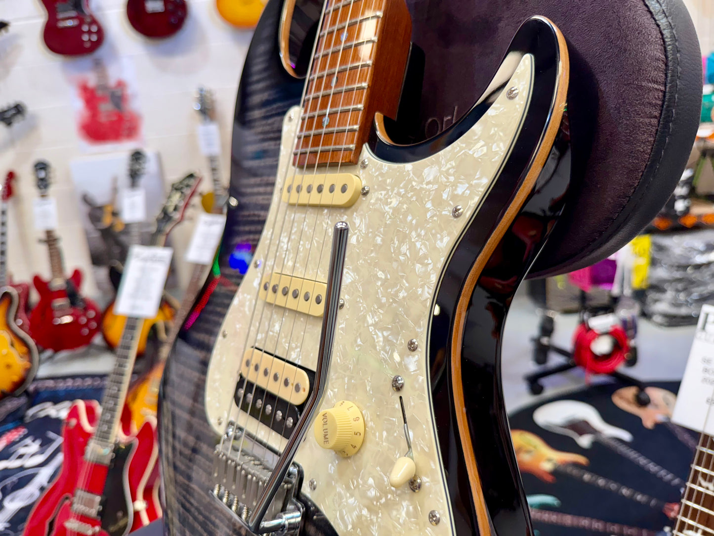 🔥EX DEMO 2024🔥 Sire Larry Carlton S7 FM~ Flamed Maple HSS~ Transperant Black!