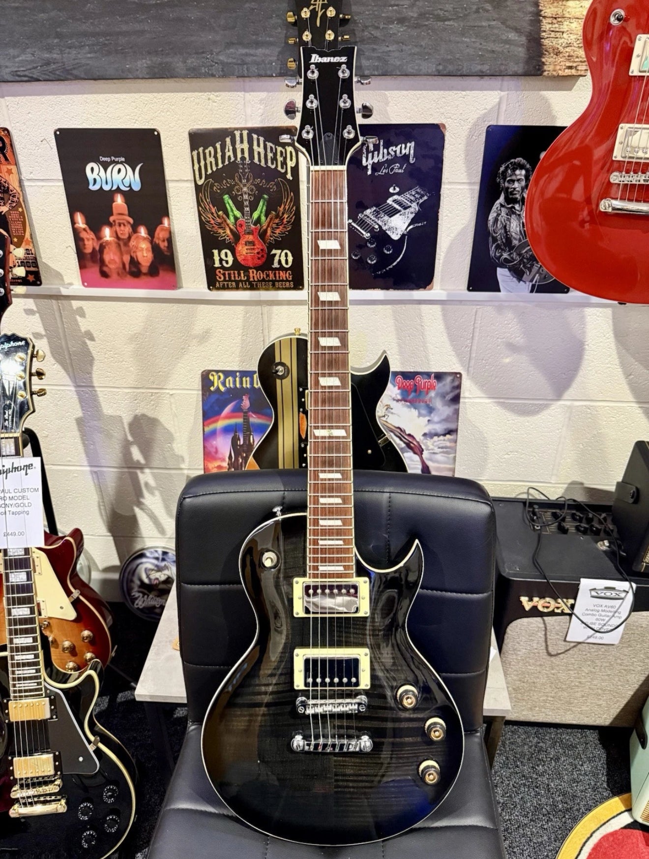 π₯2018π₯ Ibanez ARZ200FM~ Grey Burst Flamed Top~ Single cut Les Paul Shape!